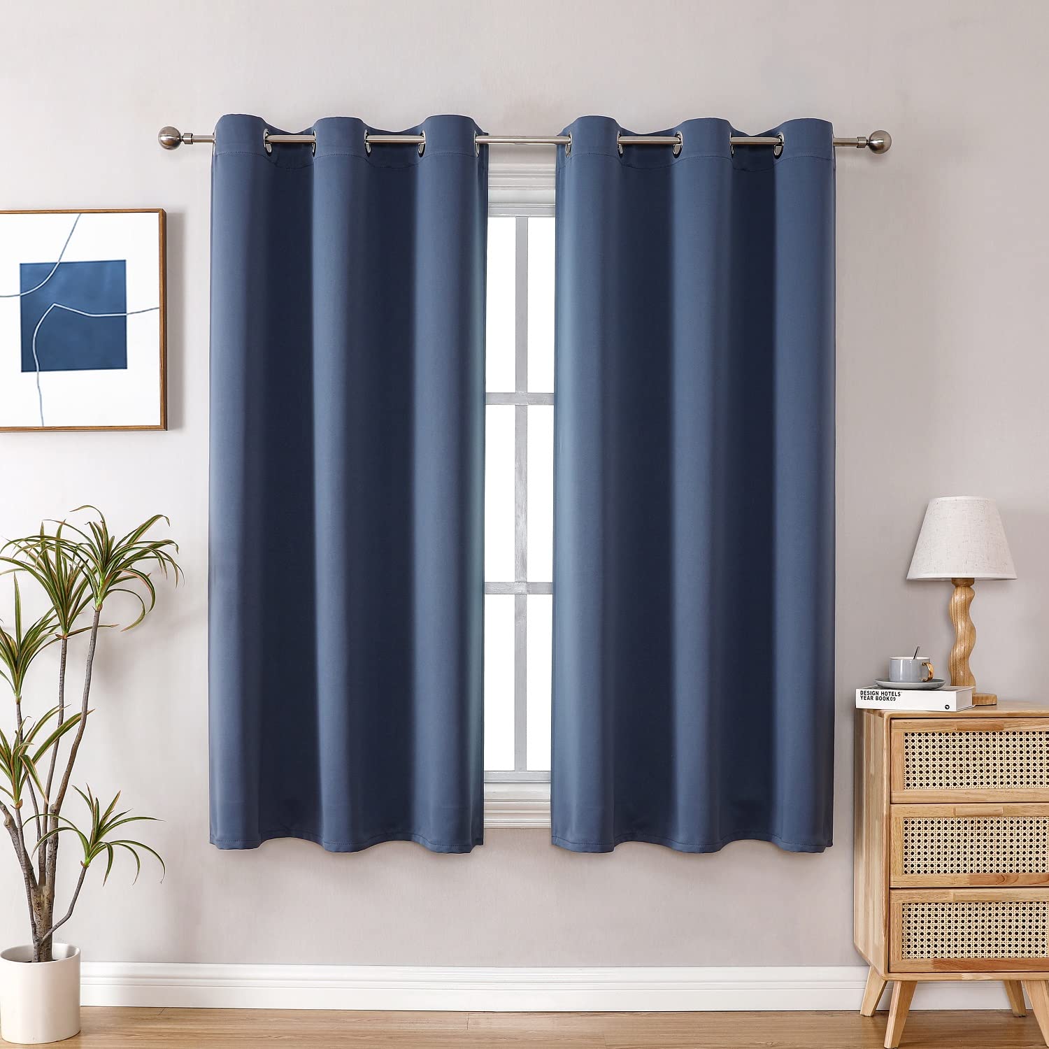 Thermal Insulated Grommet Blackout Curtain Pair