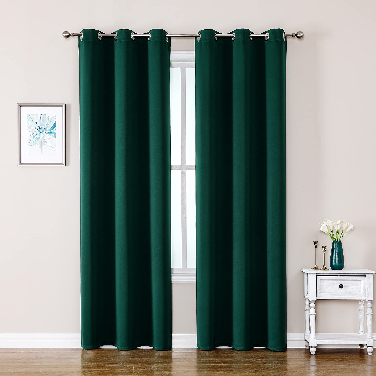 Thermal Insulated Grommet Blackout Curtain Pair