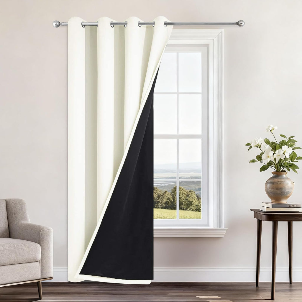 Double-Layer Thermal Blackout Curtain Panels, Pair