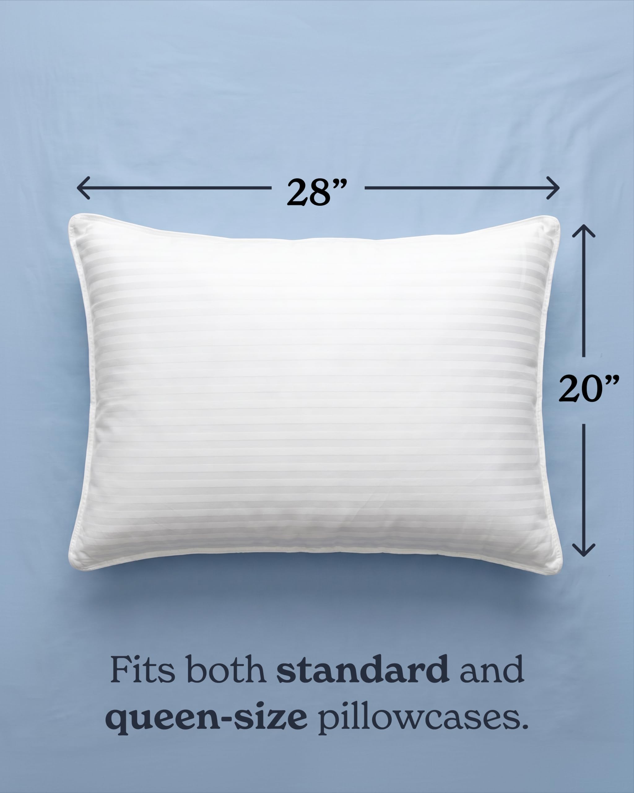 Hotel-Style Cooling Bed Pillows for Sleeping, Set of Two