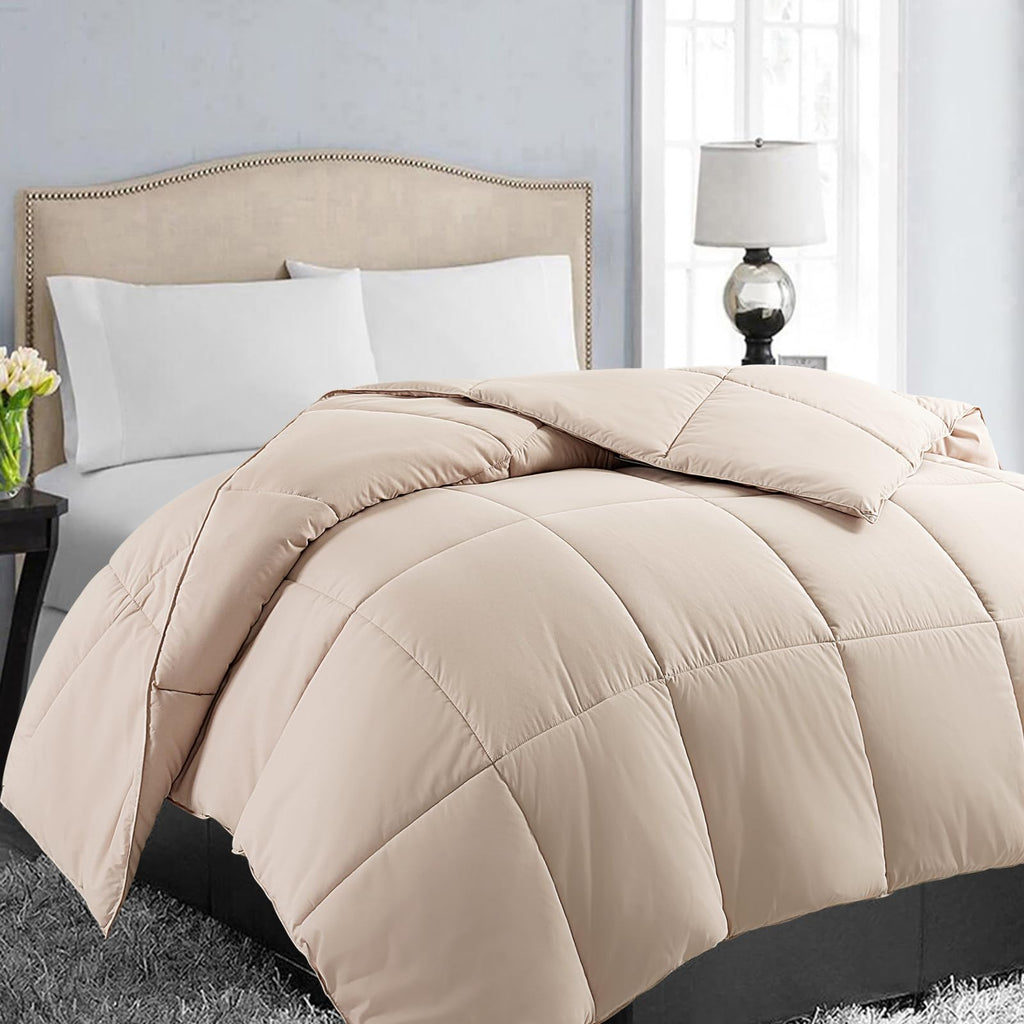 EASELAND Down Alternative Comforter - Quilted Duvet Insert for All Seasons, Soft Lightweight with Corner Tabs, Summer Winter Warm Bedding