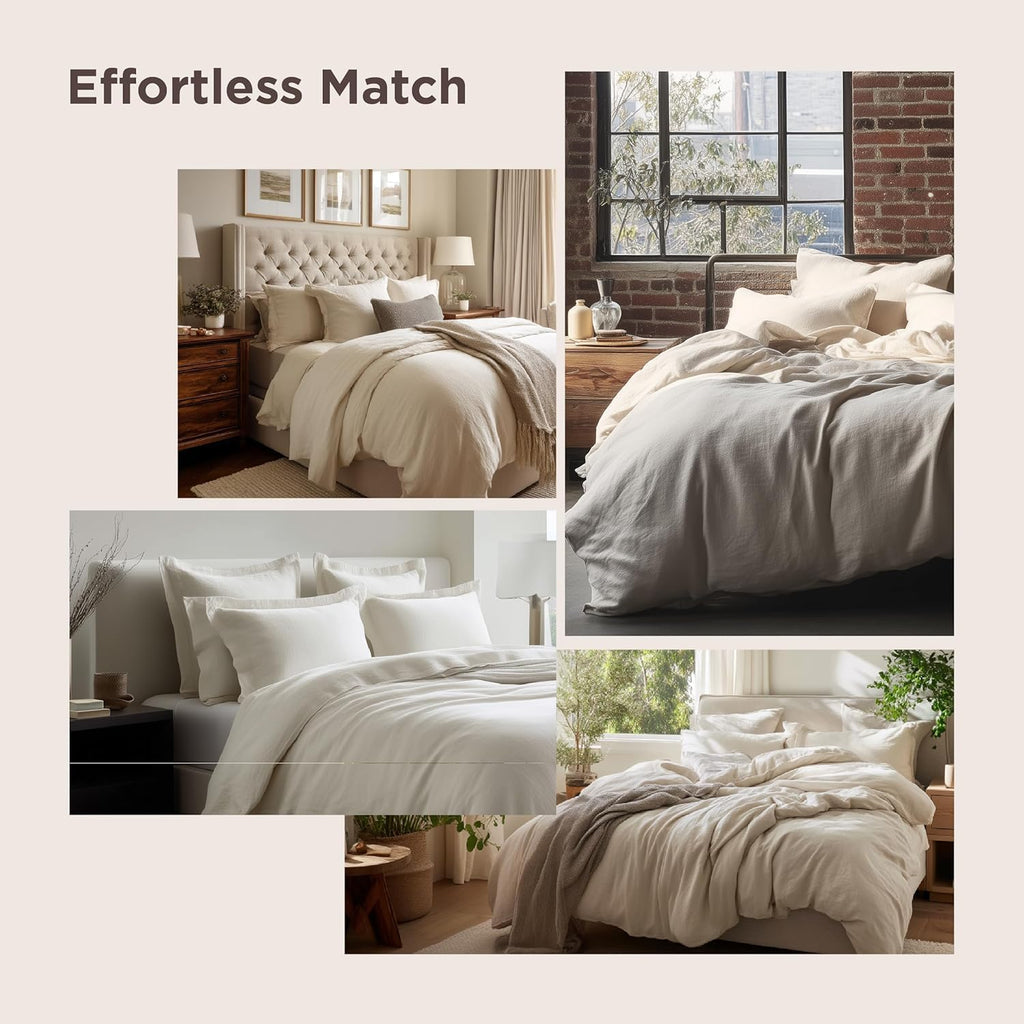 Bedsure Soft Prewashed Duvet Cover Set with Zipper Closure and Pillow Covers, Comforter Not Included