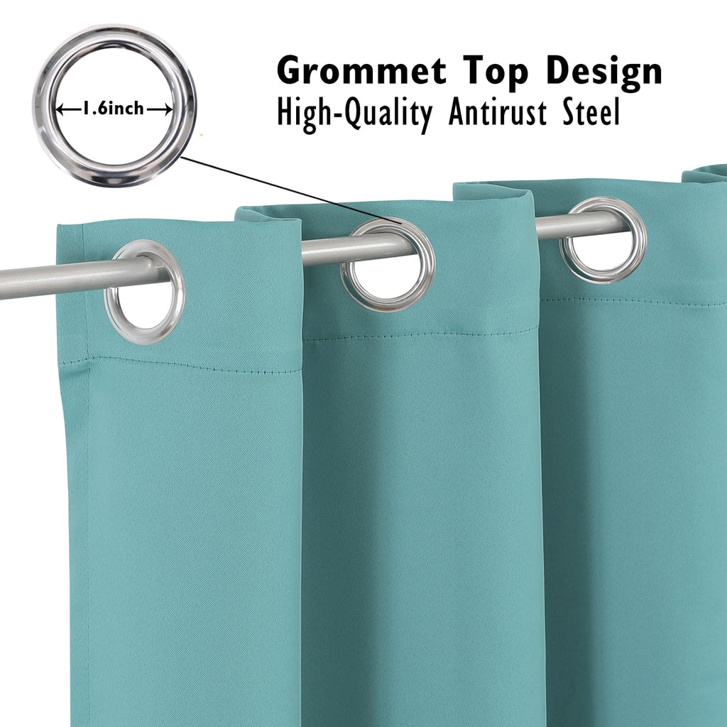 Thermal Insulated Grommet Blackout Curtain Pair