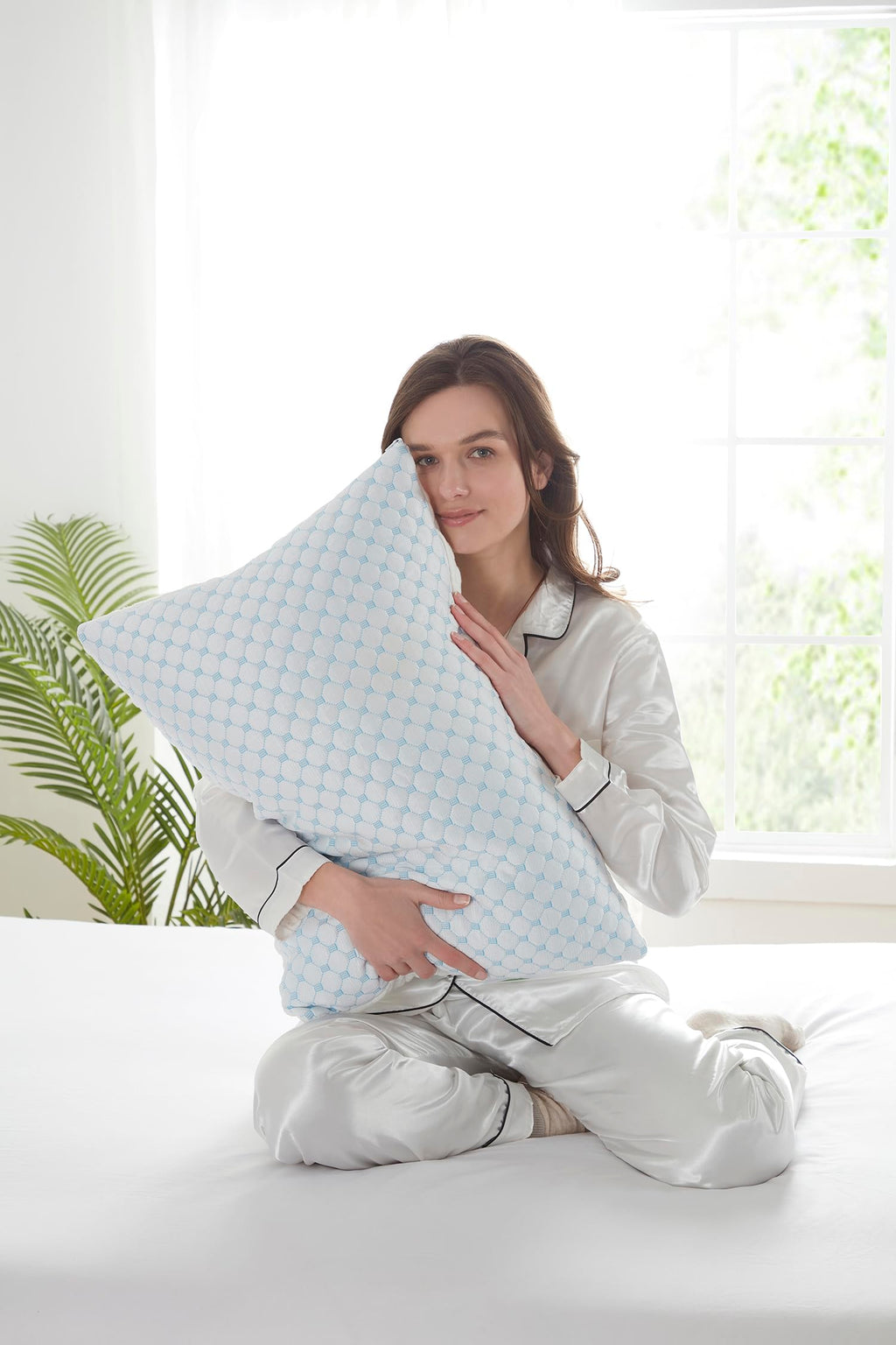 Gel Memory Foam Cooling Body Pillows, Set of Two
