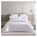 Duvet Cover Set, Designer Cotton Bedding Set, includes Matching Shams with Shams(Lattice Solid White, King) (White Full)