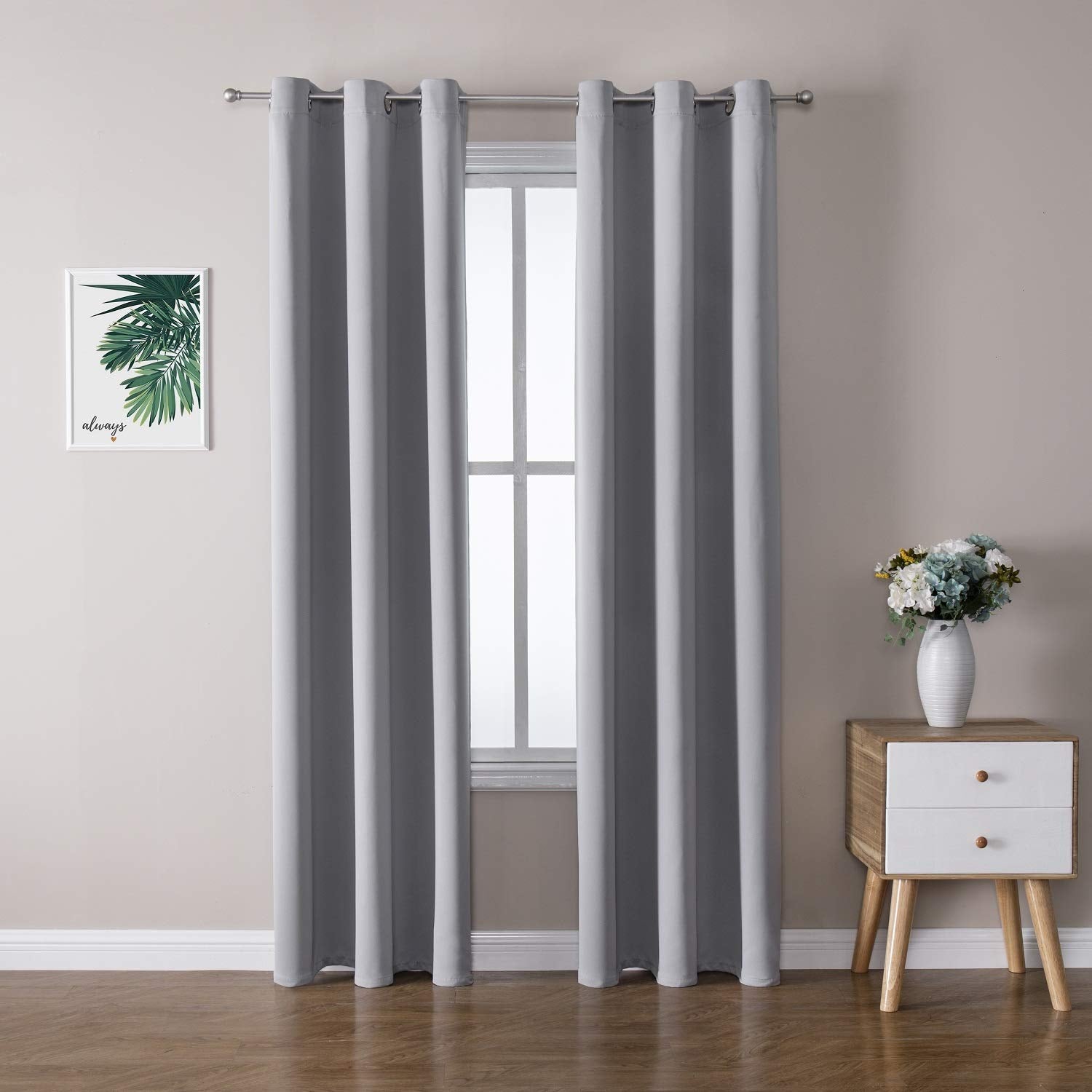 Thermal Insulated Grommet Blackout Curtain Pair