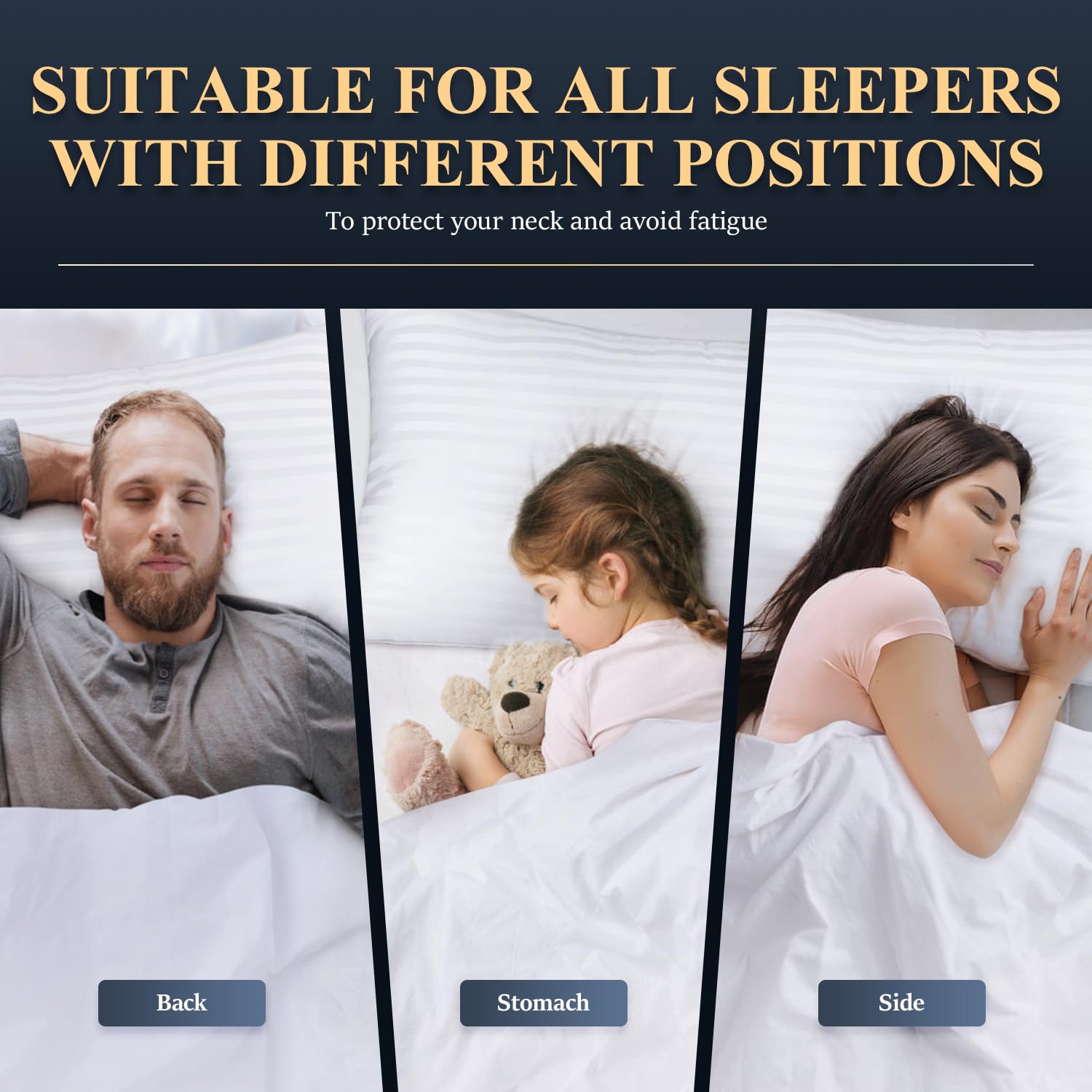 Premium Down-Alternative Bed Pillow for All Sleepers