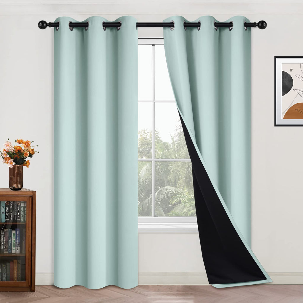Double-Layer Thermal Blackout Curtain Panels, Pair