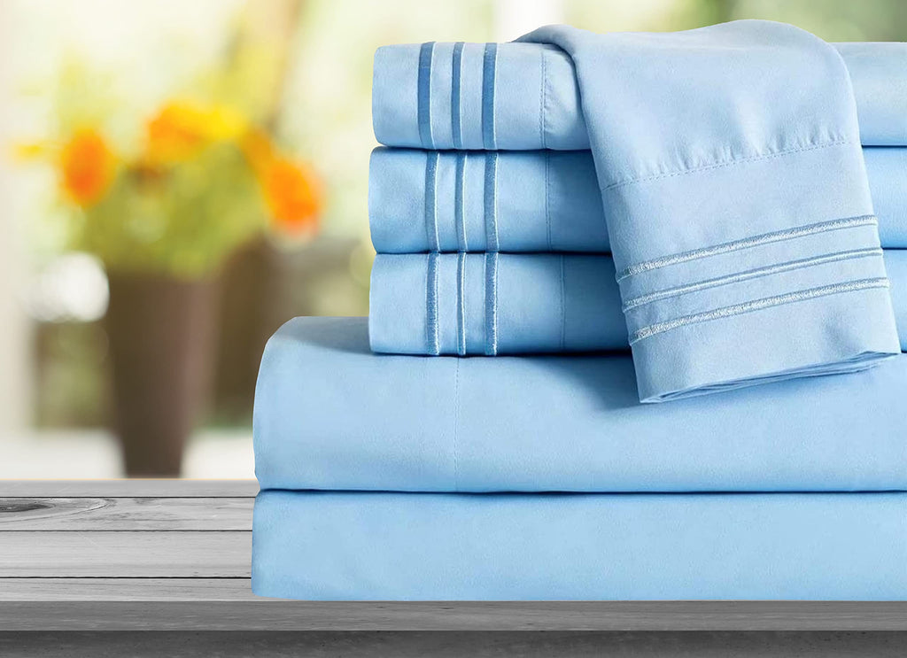 Mocassi Queen Sheet Set - Luxury Hotel 1800 Premier Bedding Sheets & Pillowcases - Ultra Soft Breathable & Cooling Bed Sheets - Deep Pocket - Wrinkle Resistant - 6 Piece Set
