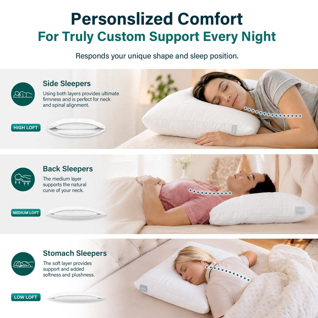 Adjustable Luxury Hotel-Style Neck Support Pillow