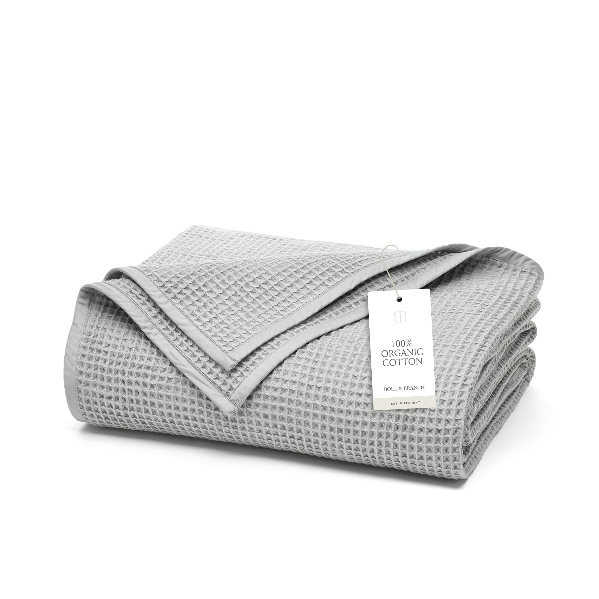 Luxury Organic Cotton Waffle-Weave Bed Blanket