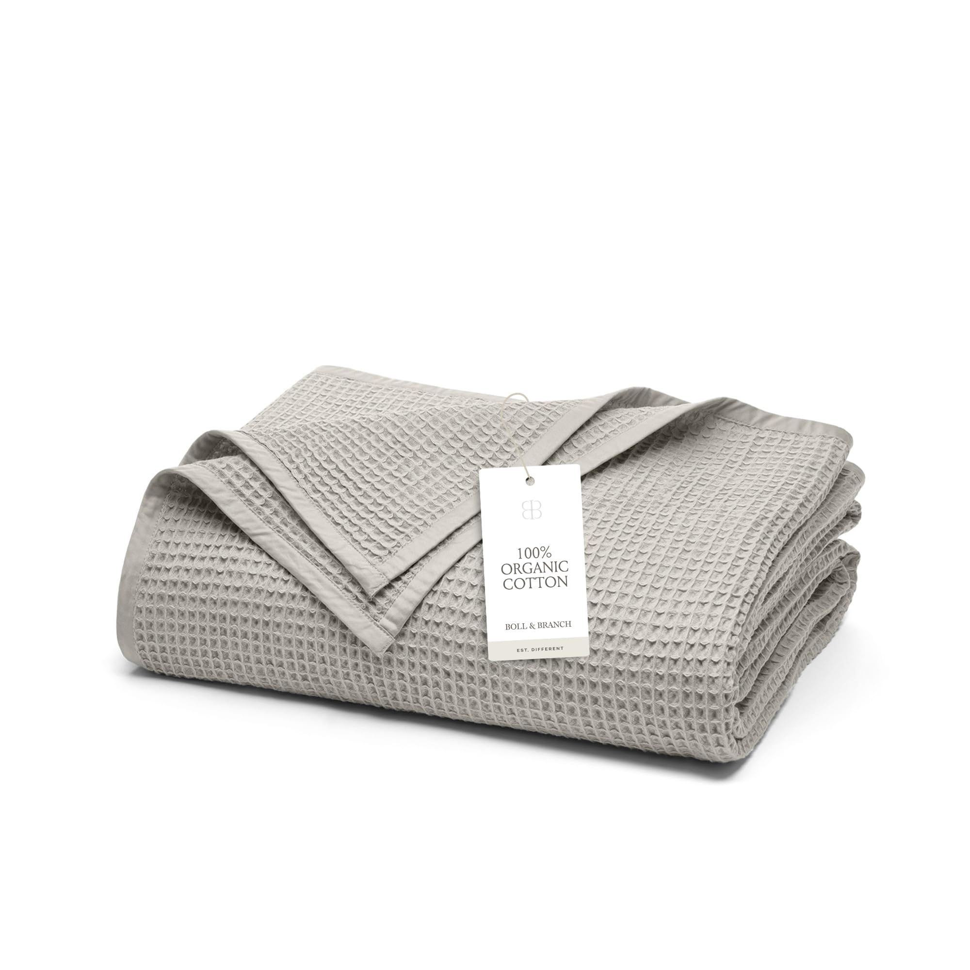 Luxury Organic Cotton Waffle-Weave Bed Blanket