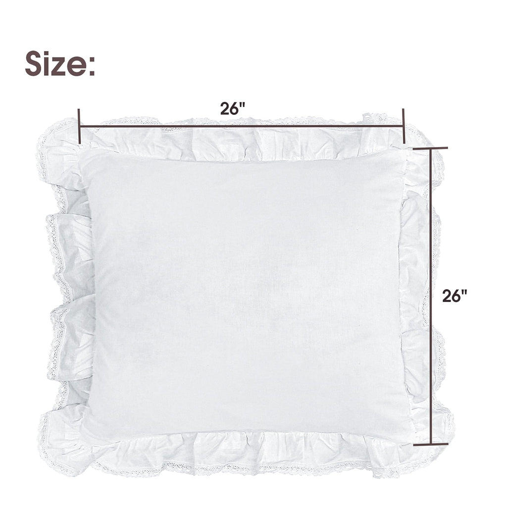 Coordinated Bed Skirt and Throw Pillow Sham Set