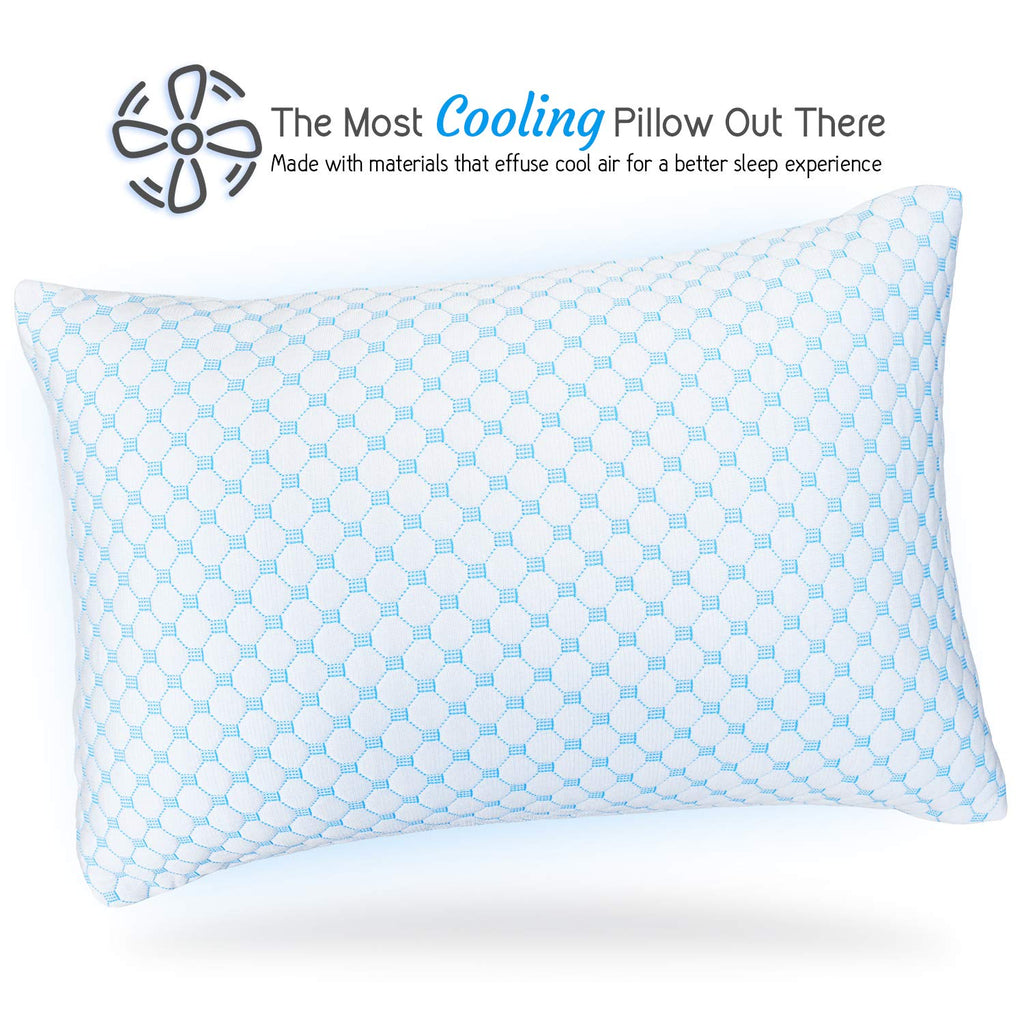 Gel Memory Foam Cooling Body Pillows, Set of Two