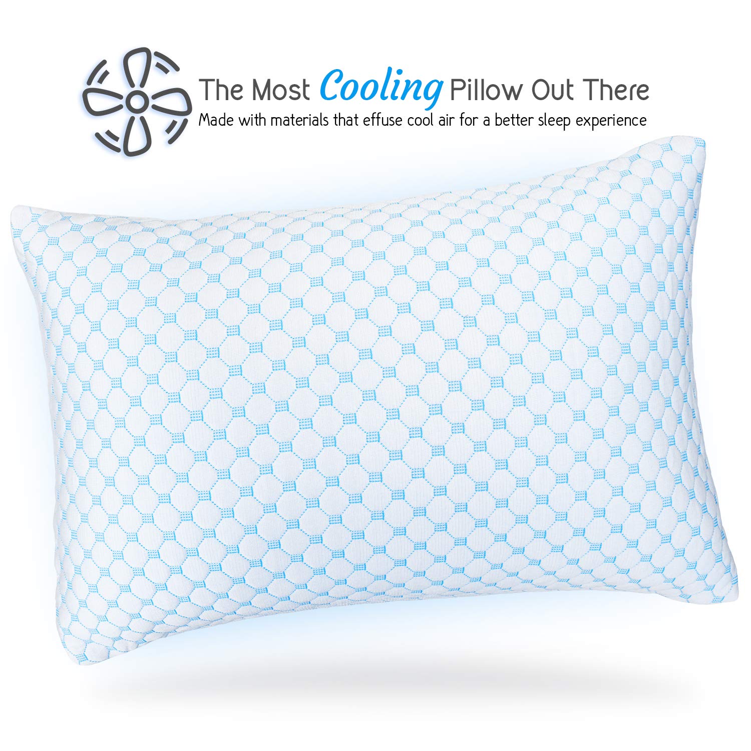 Gel Memory Foam Cooling Body Pillows, Set of Two