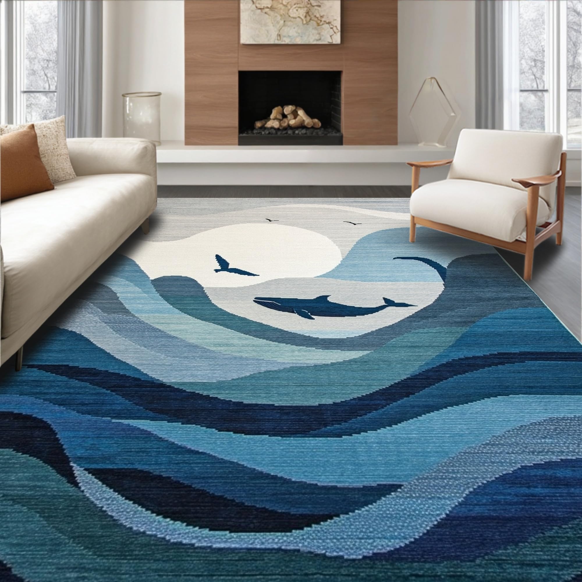 Washable Non-Slip Stain-Resistant Indoor Area Rug