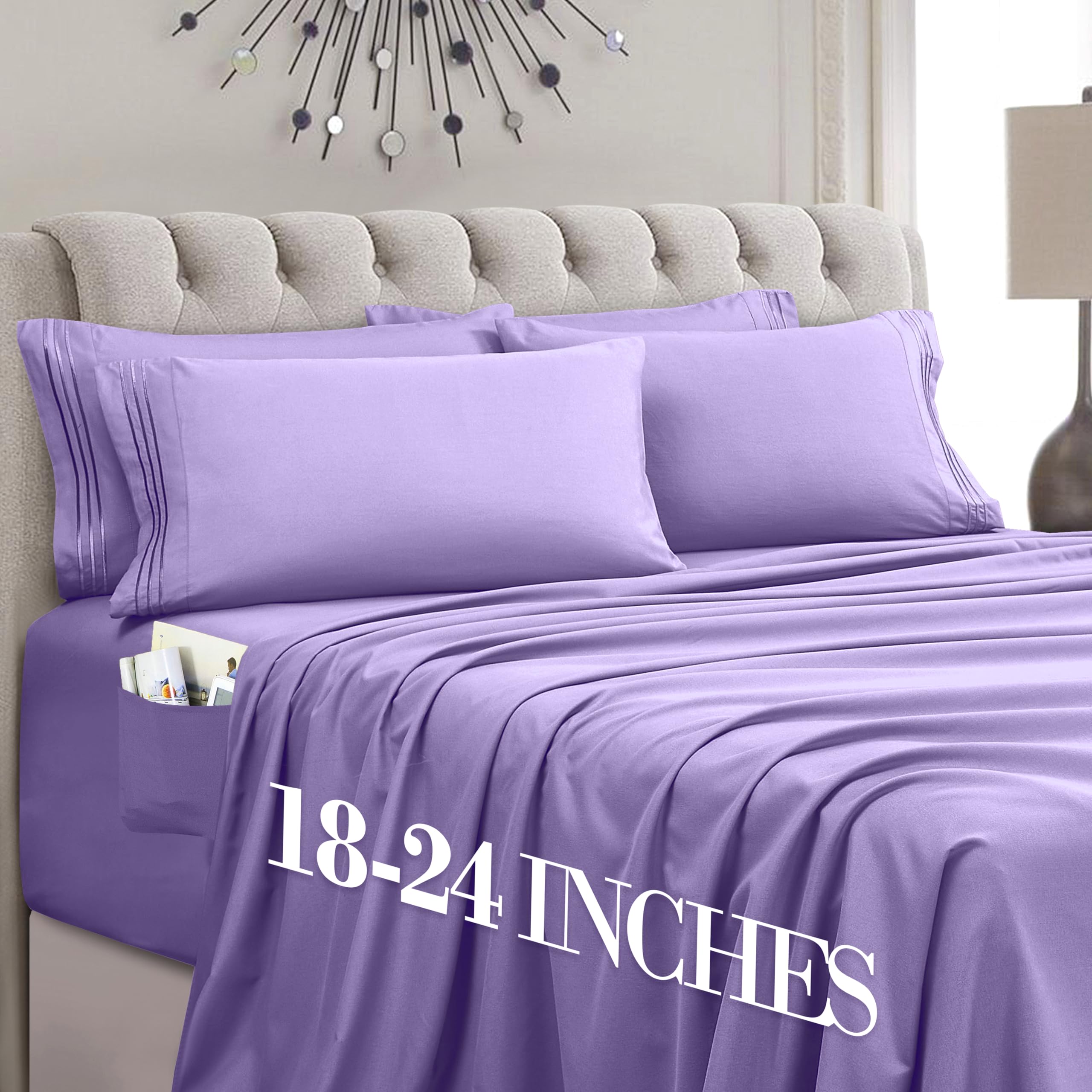 Hotel-Style Cooling Deep-Pocket Sheet Set, 6 Pieces