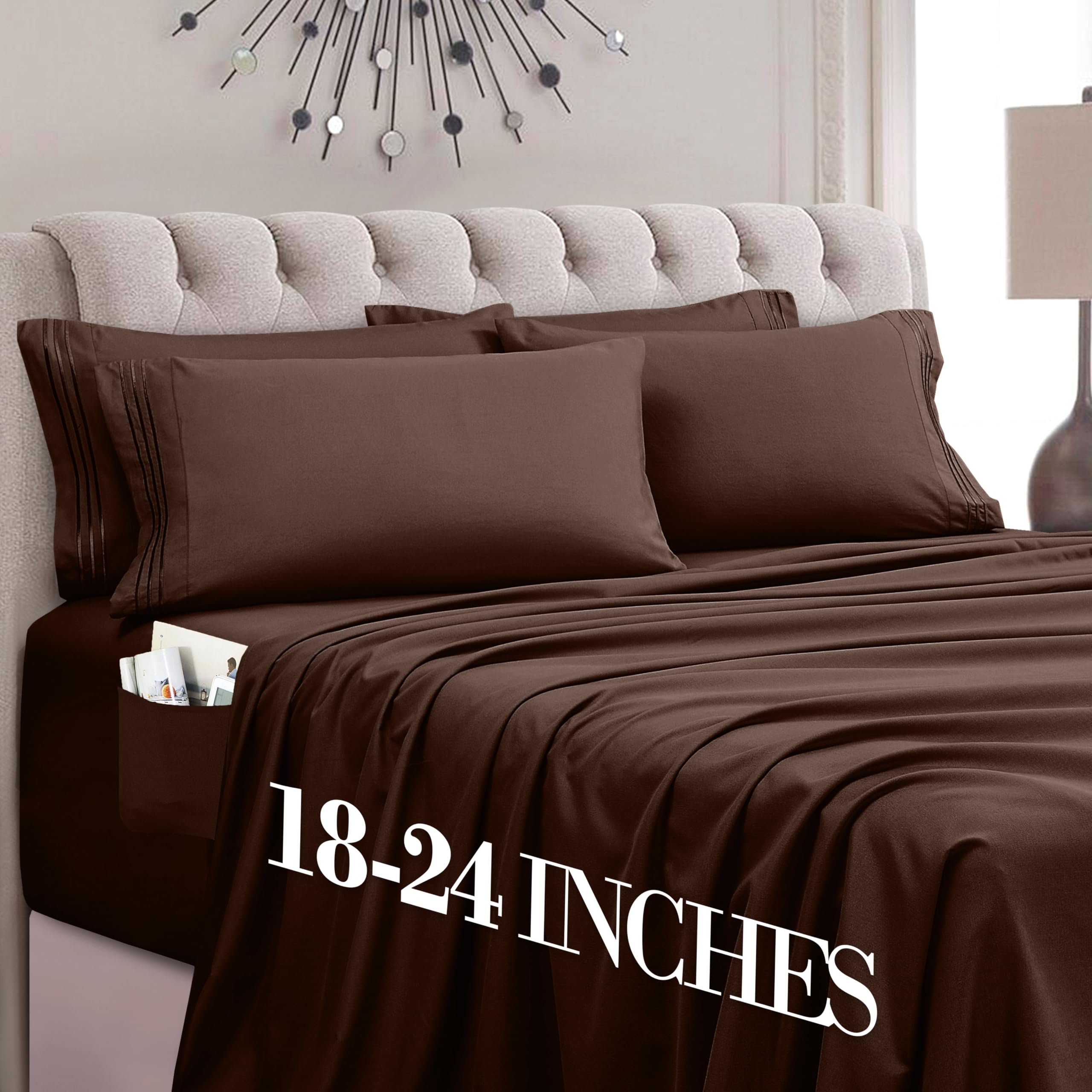 Hotel-Style Cooling Deep-Pocket Sheet Set, 6 Pieces