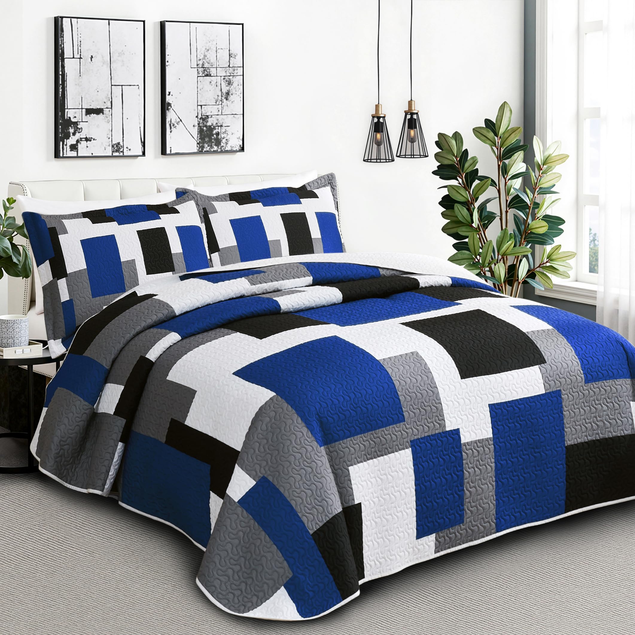 Tyrot Modern Abstract Set 3 Pieces Geometric Pattern Bedding Set