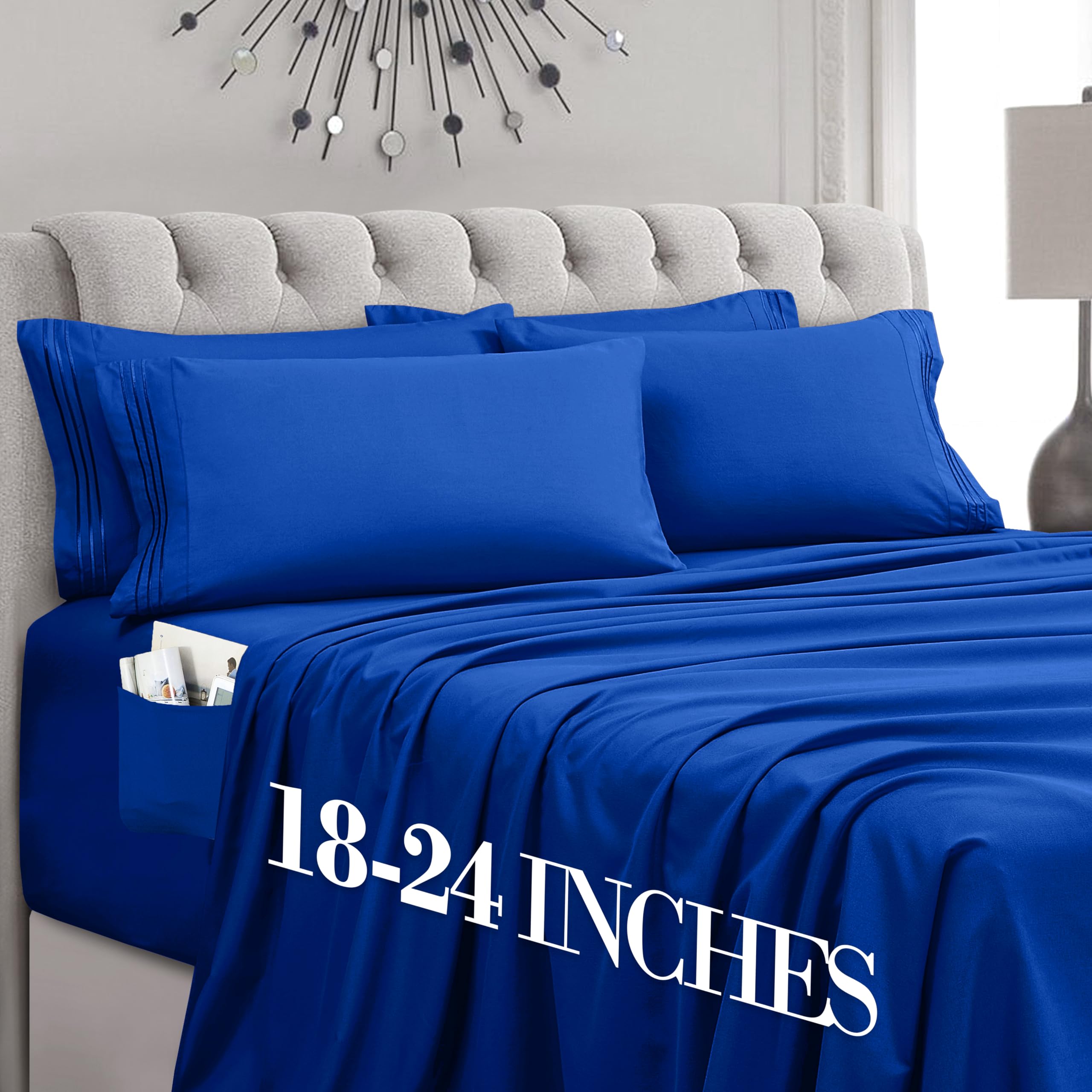Hotel-Style Cooling Deep-Pocket Sheet Set, 6 Pieces