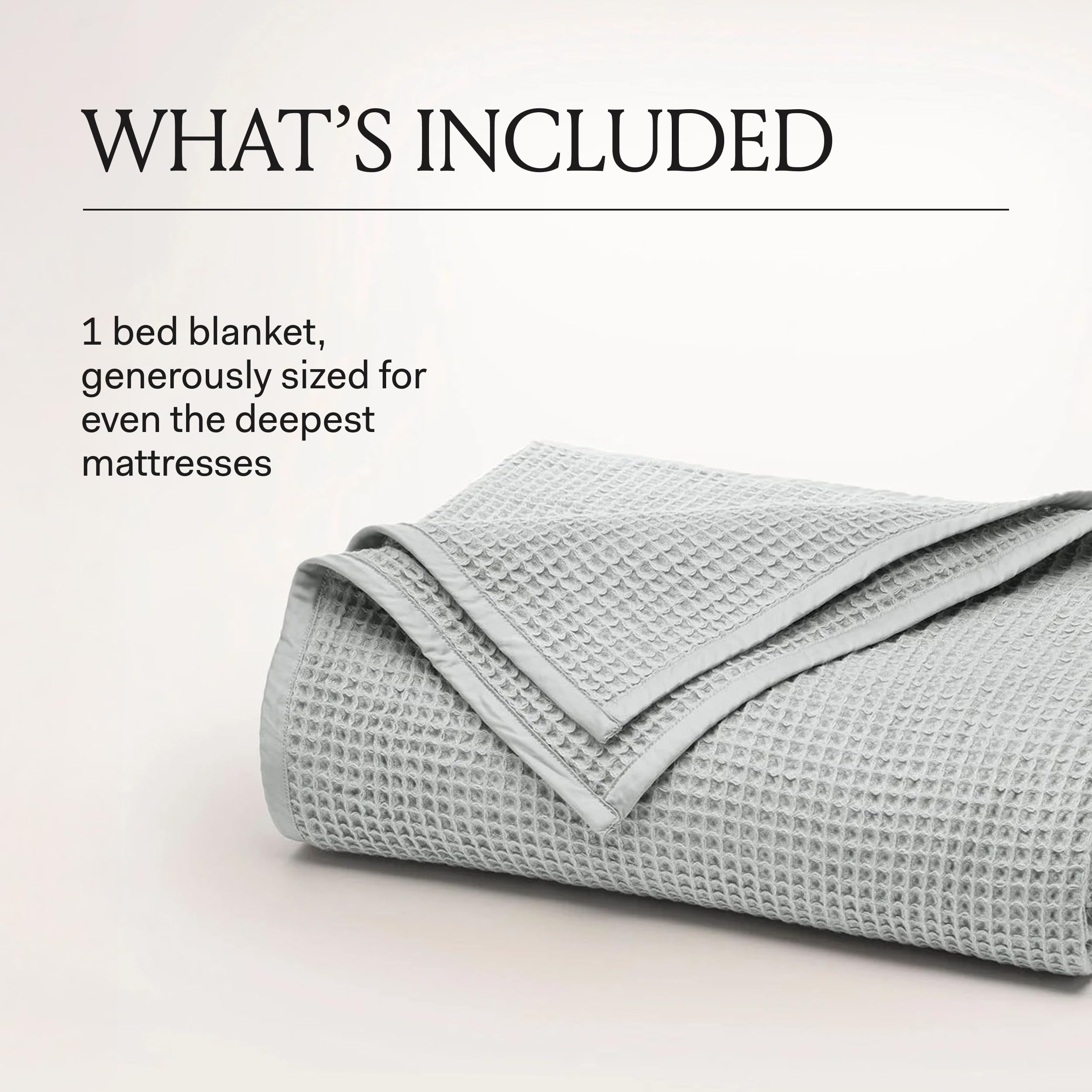 BOLL & BRANCH Waffle Bed Blanket – Luxurious 100% Organic Cotton Bedding