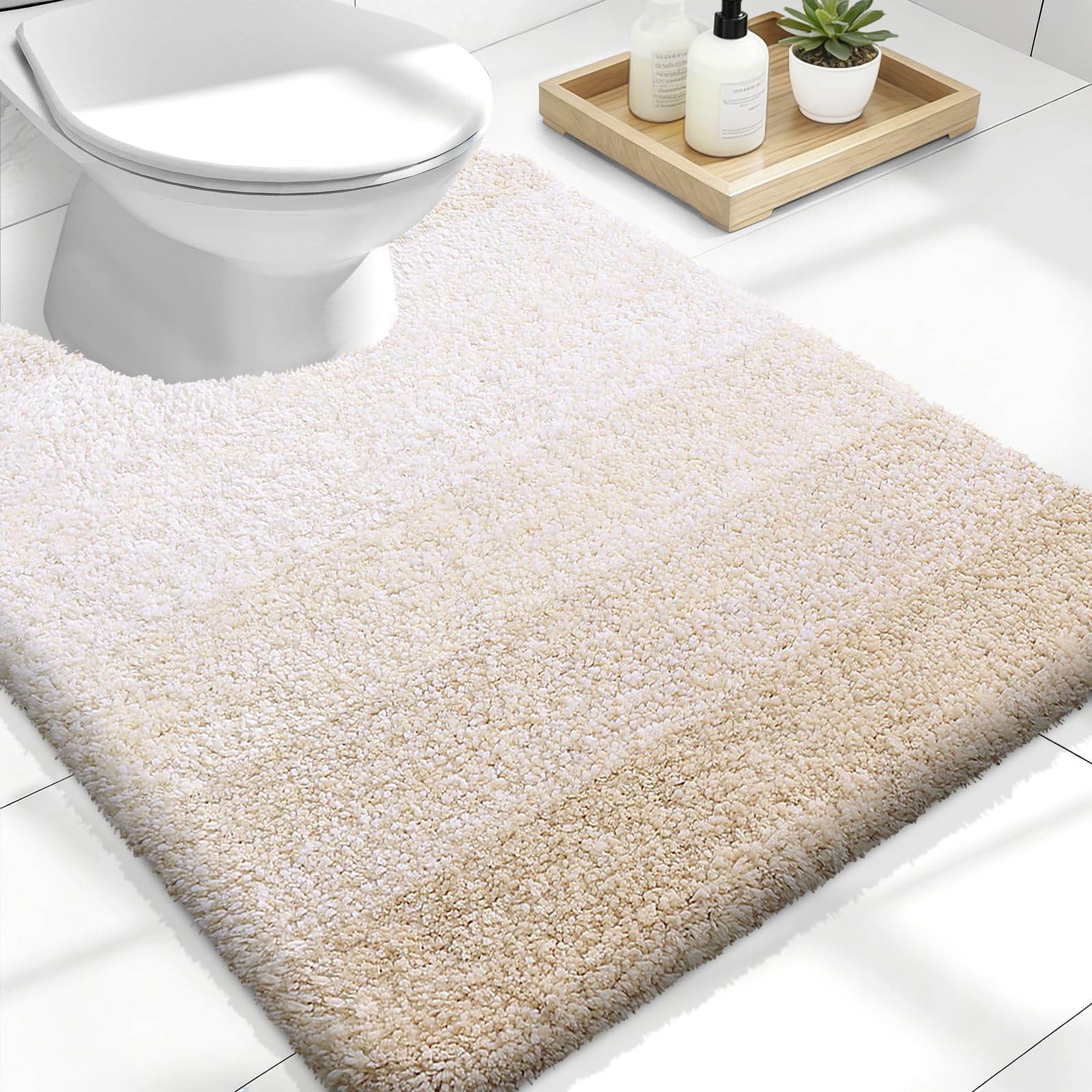 Plush Quick-Dry Absorbent Microfiber Bathroom Mat