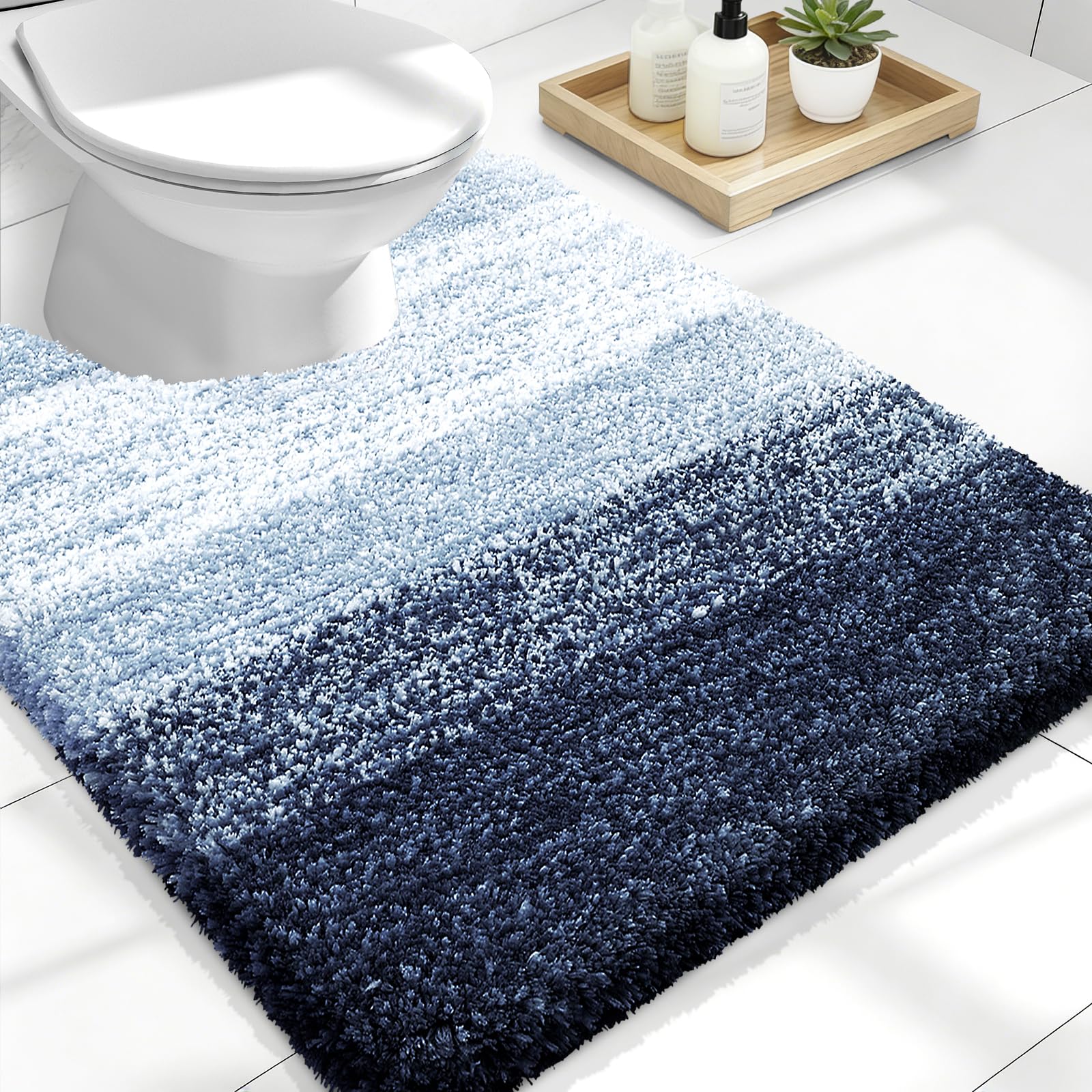 Plush Quick-Dry Absorbent Microfiber Bathroom Mat