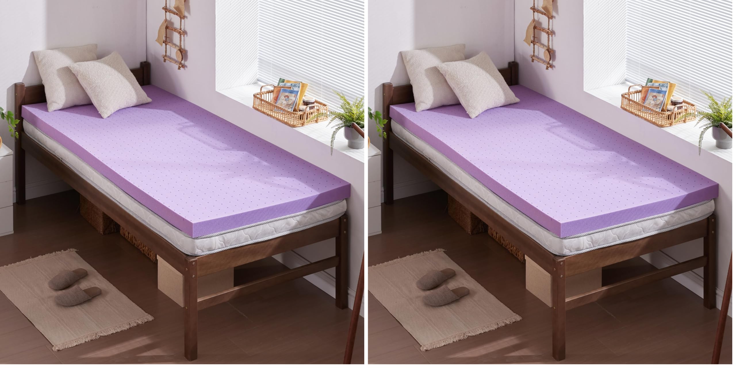 Gel-Infused Cooling Memory Foam Mattress Topper