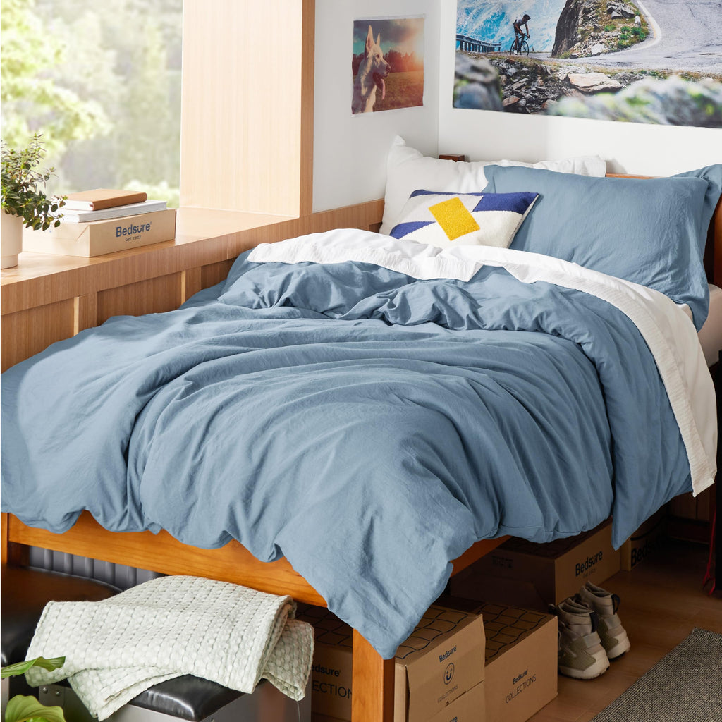 Bedsure Soft Prewashed Duvet Cover Set with Zipper Closure and Pillow Covers, Comforter Not Included