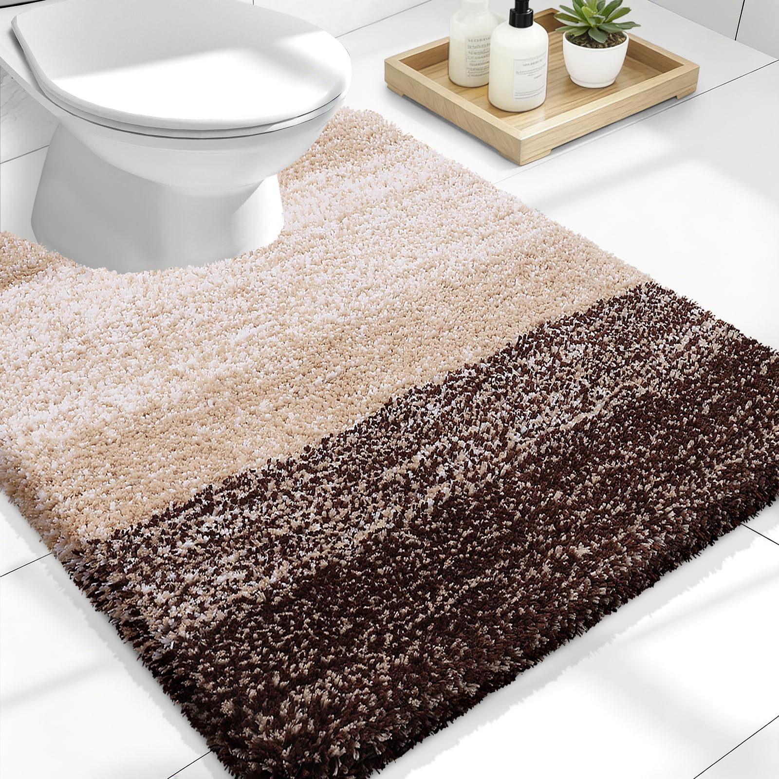 Plush Quick-Dry Absorbent Microfiber Bathroom Mat