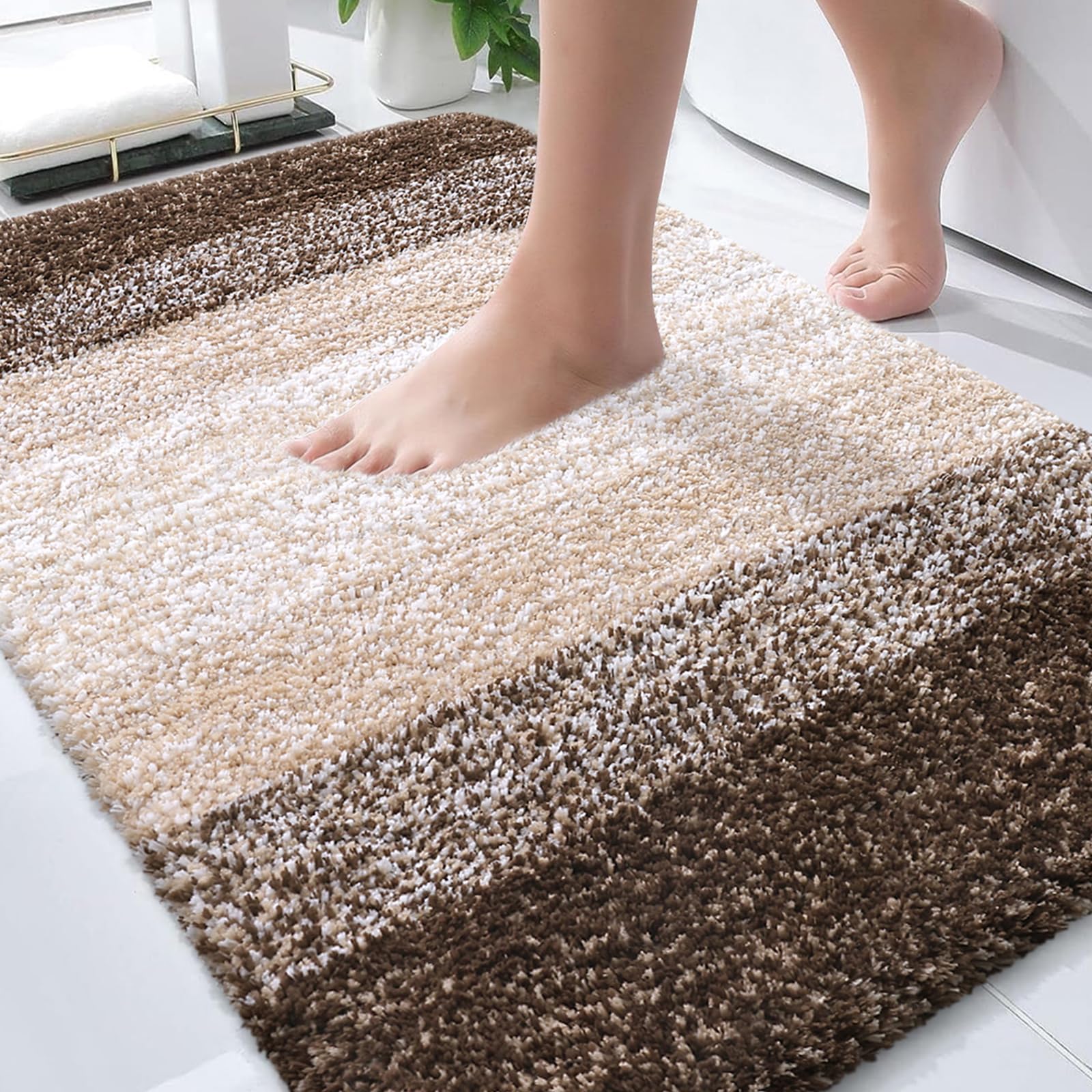 Plush Quick-Dry Absorbent Microfiber Bathroom Mat