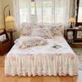 Ruffled Floral Wraparound Bed Skirt, 18-Inch Drop