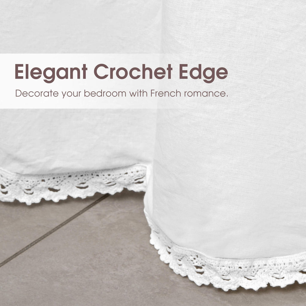 Coordinated Bed Skirt and Throw Pillow Sham Set