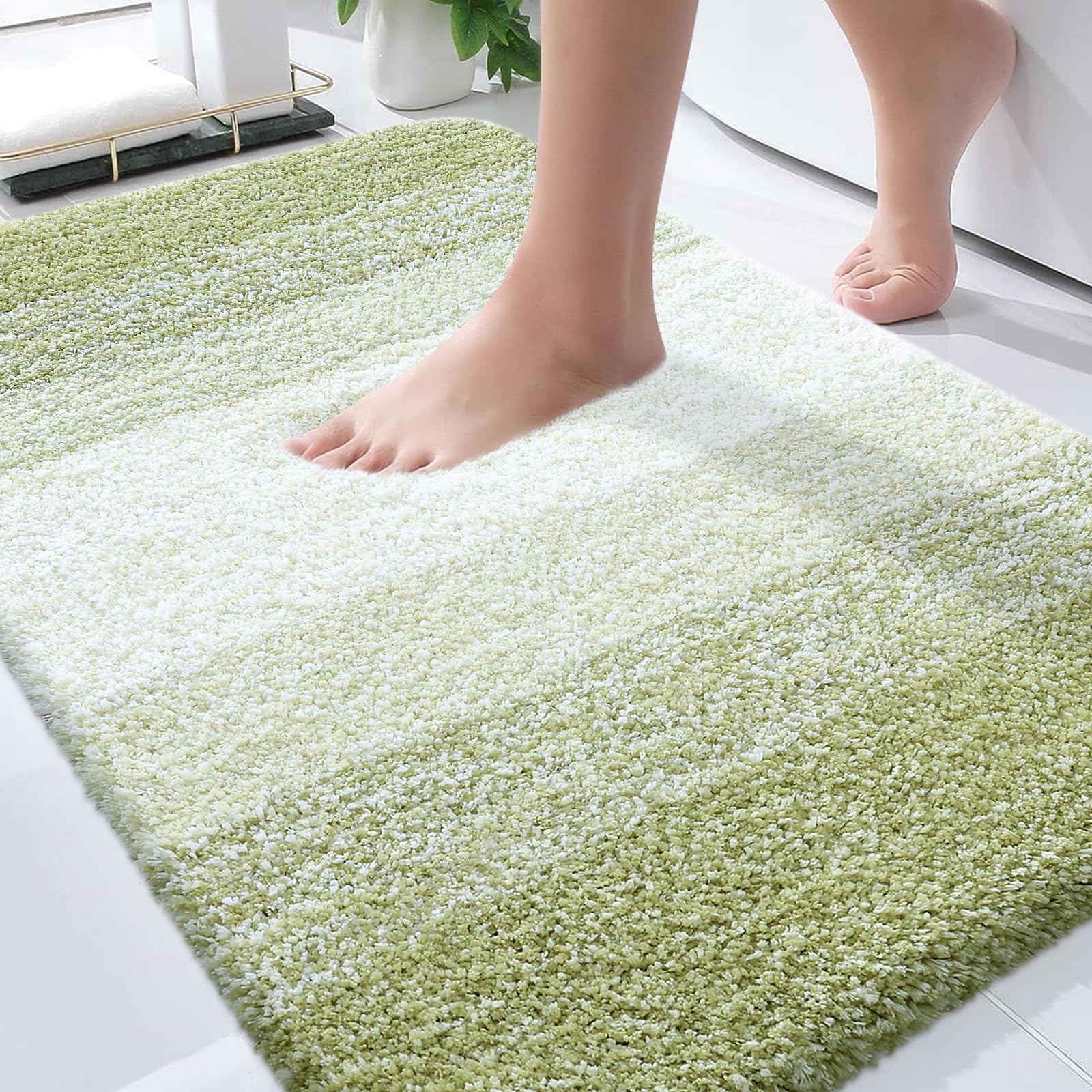 Plush Quick-Dry Absorbent Microfiber Bathroom Mat