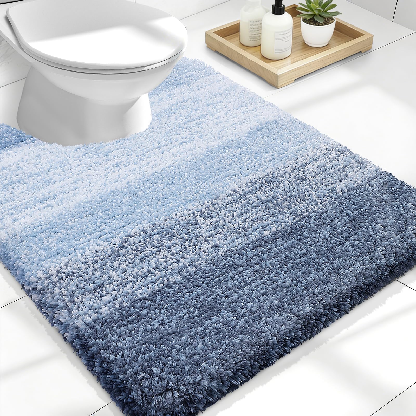 Plush Quick-Dry Absorbent Microfiber Bathroom Mat