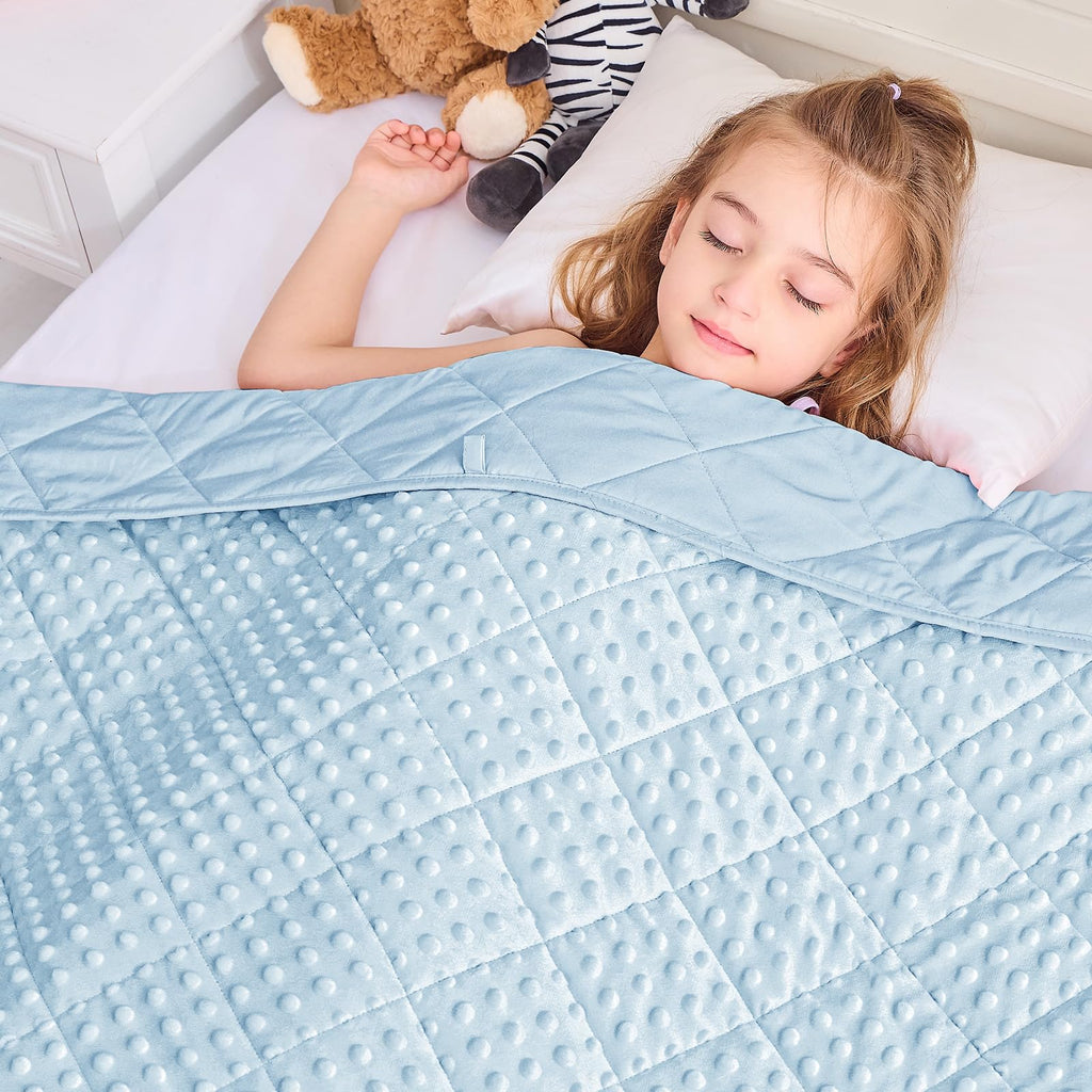 yescool Weighted Blanket Cooling Weighted Throw Blanket Minky Plush Heavy Blankets Microfiber Small Blankets Fleece Warm Weighted Comforter