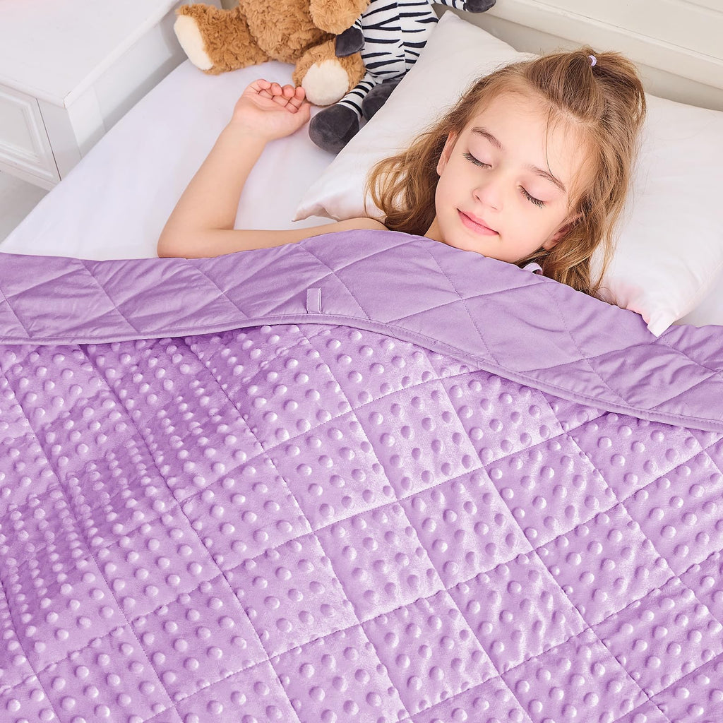 yescool Weighted Blanket Cooling Weighted Throw Blanket Minky Plush Heavy Blankets Microfiber Small Blankets Fleece Warm Weighted Comforter