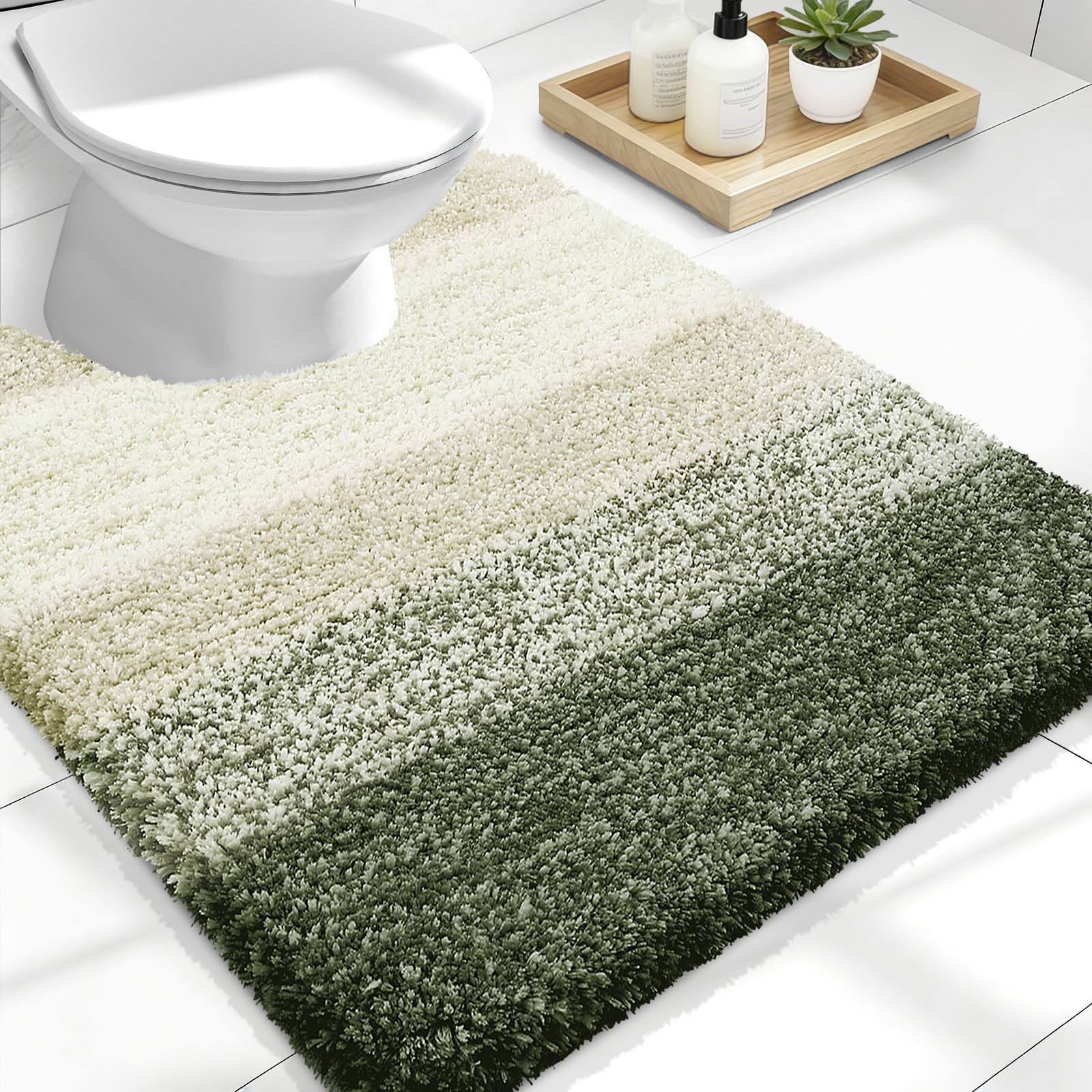 Plush Quick-Dry Absorbent Microfiber Bathroom Mat