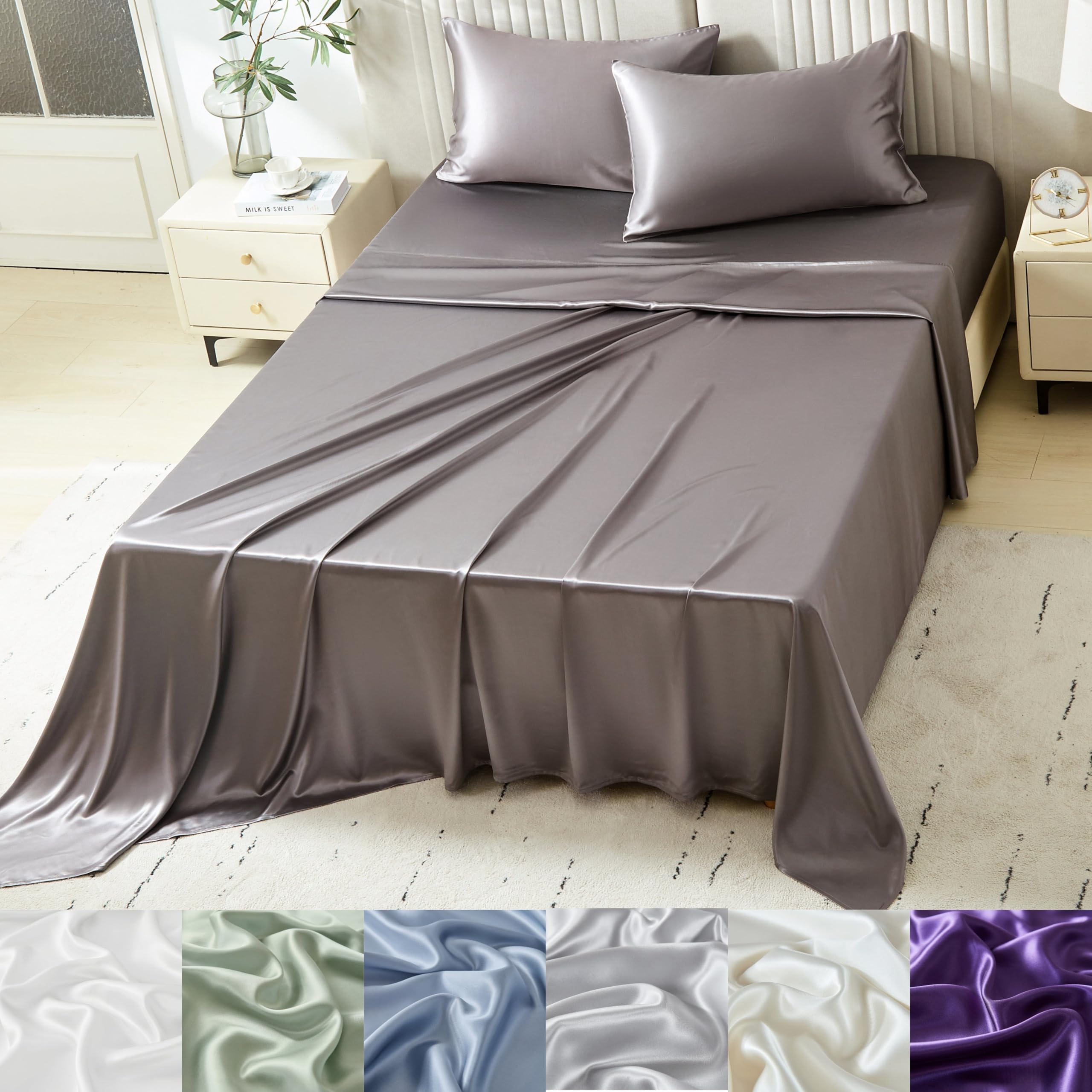 Luxury 22-Momme Mulberry Silk Deep-Pocket Sheet Set