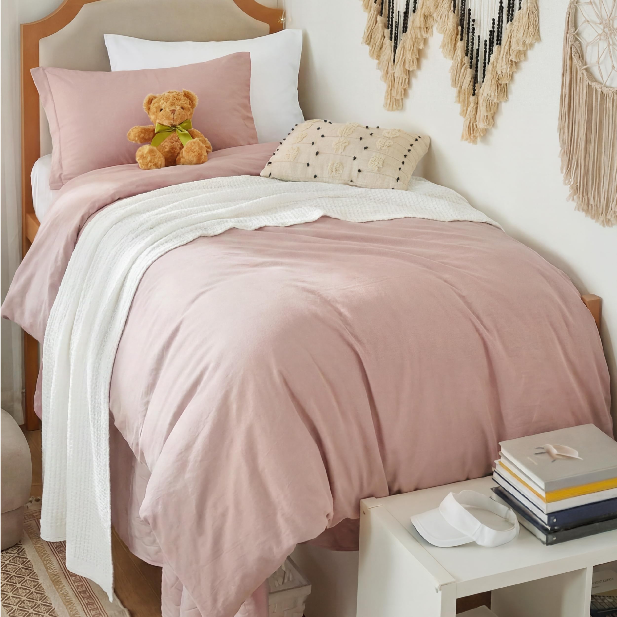 Bedsure Soft Prewashed Duvet Cover Set with Zipper Closure and Pillow Covers, Comforter Not Included