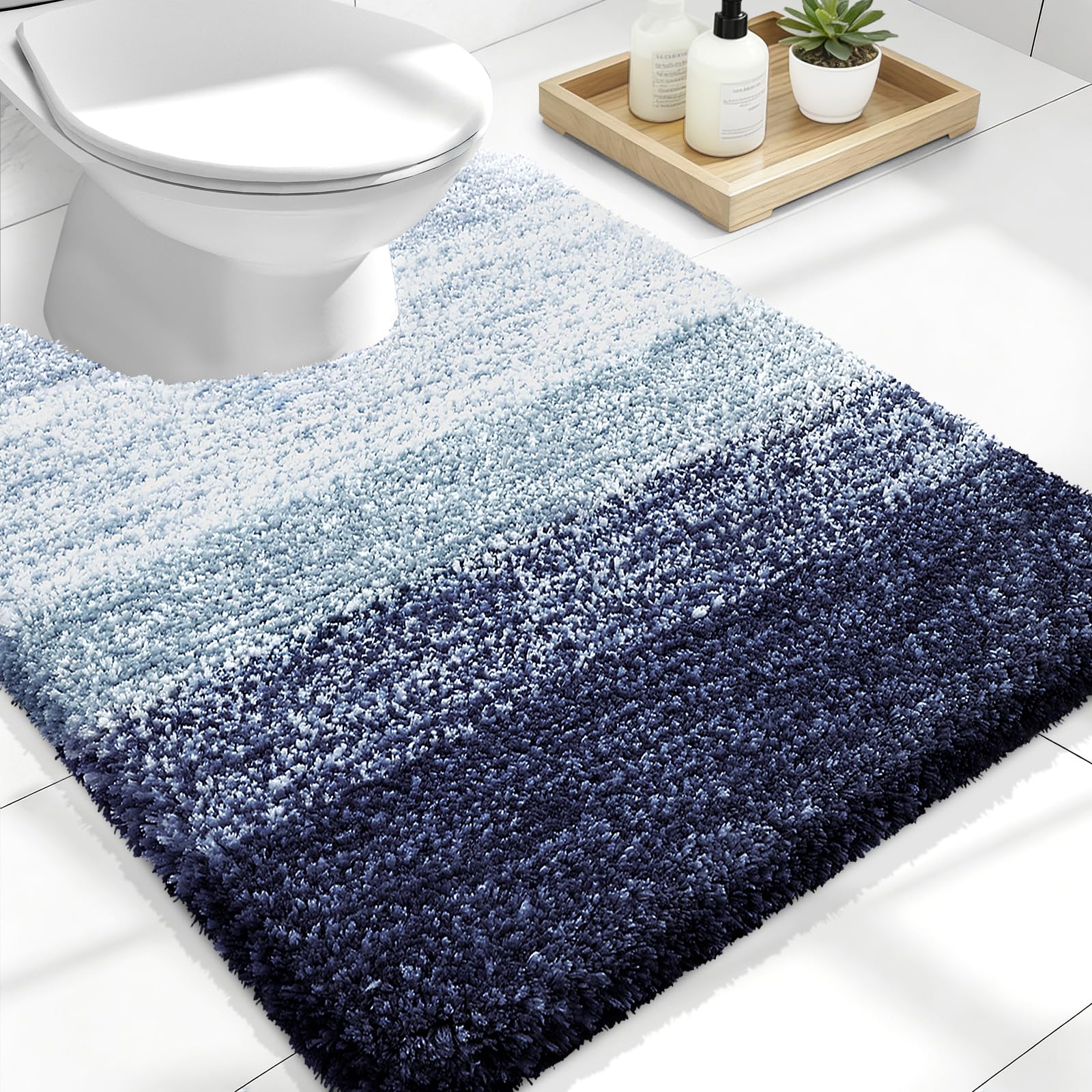 Plush Quick-Dry Absorbent Microfiber Bathroom Mat