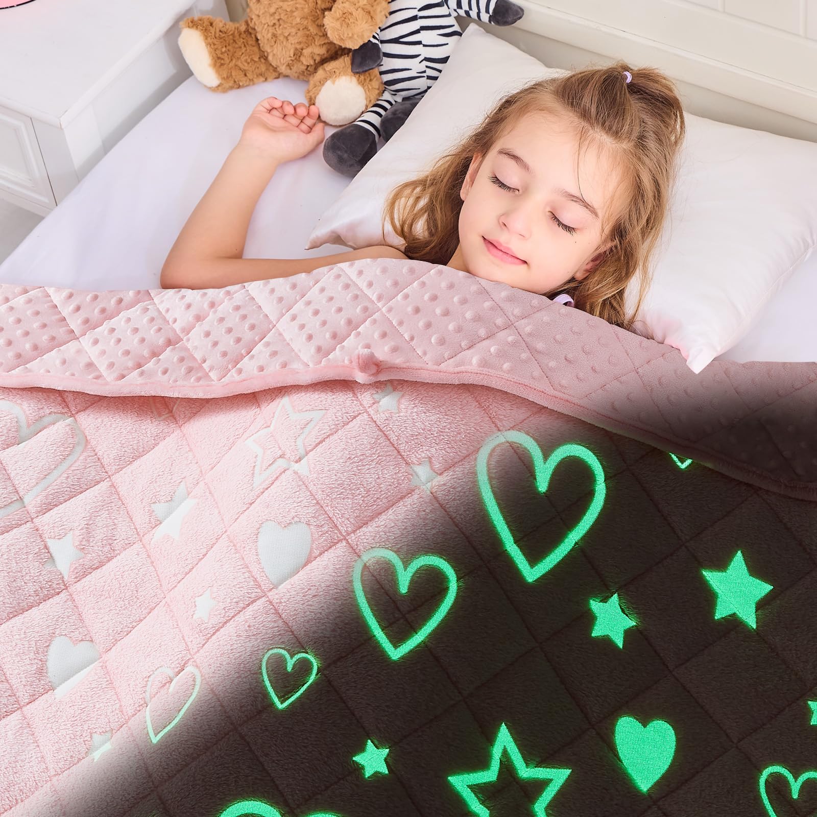 yescool Weighted Blanket Cooling Weighted Throw Blanket Minky Plush Heavy Blankets Microfiber Small Blankets Fleece Warm Weighted Comforter