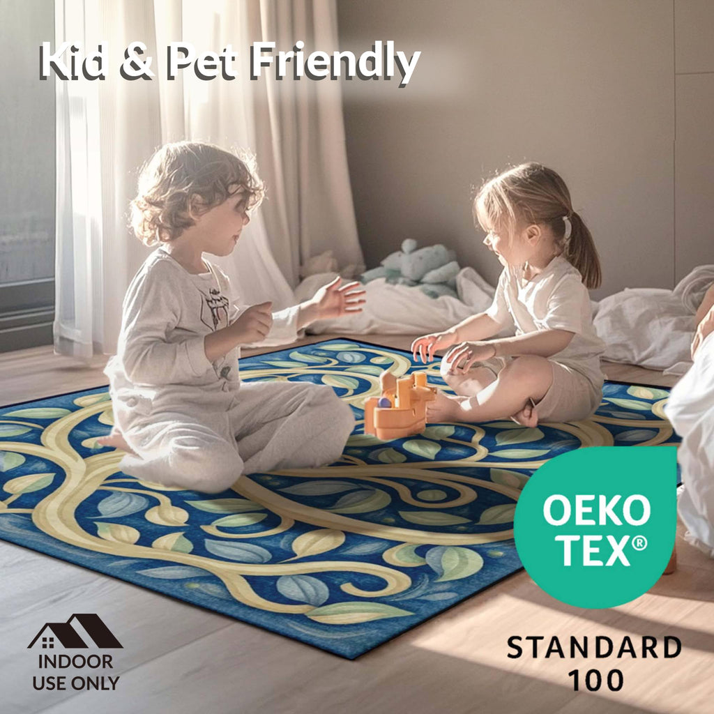 Washable Non-Slip Stain-Resistant Indoor Area Rug