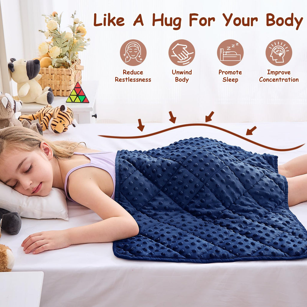 yescool Weighted Blanket Cooling Weighted Throw Blanket Minky Plush Heavy Blankets Microfiber Small Blankets Fleece Warm Weighted Comforter
