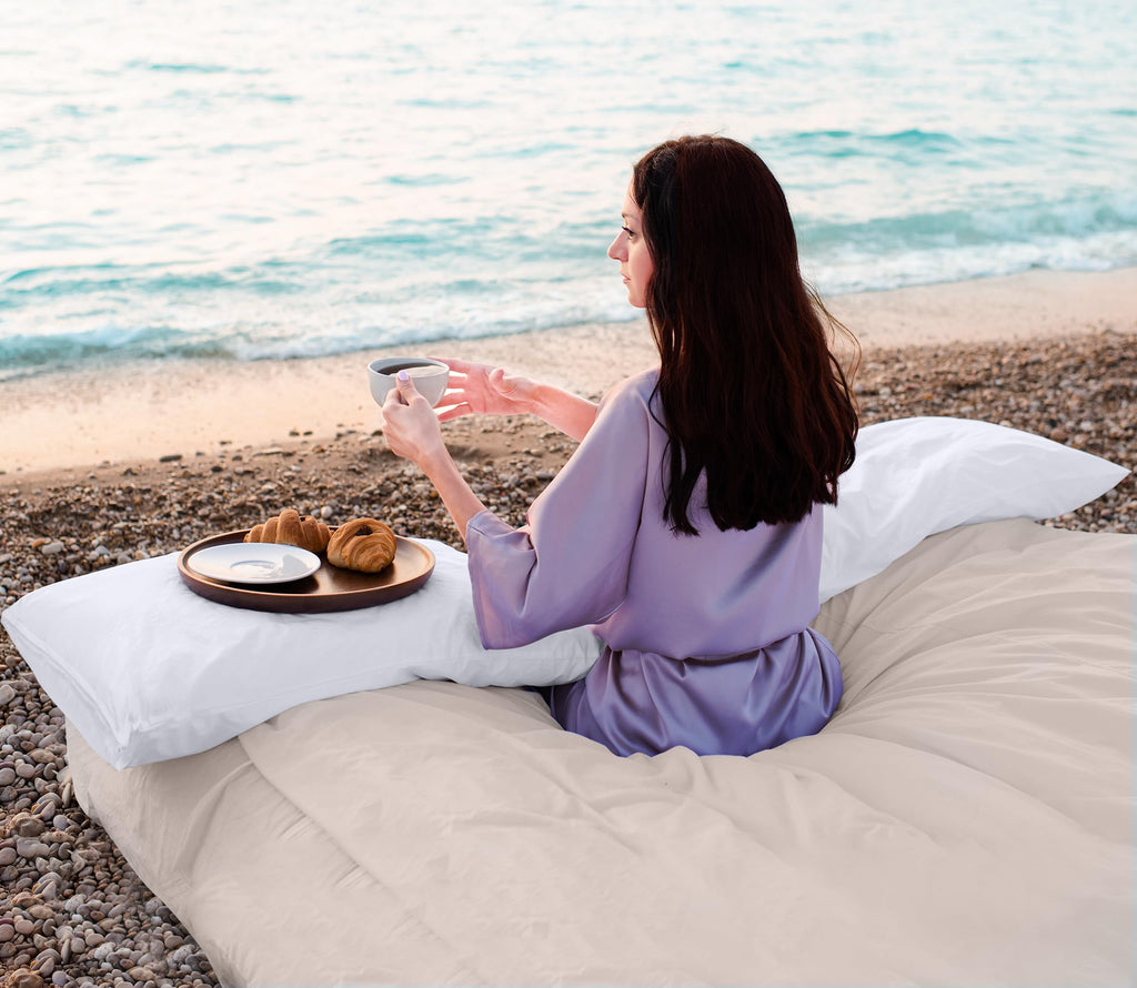 Waterproof Zippered Pillow Protectors, Set of Two