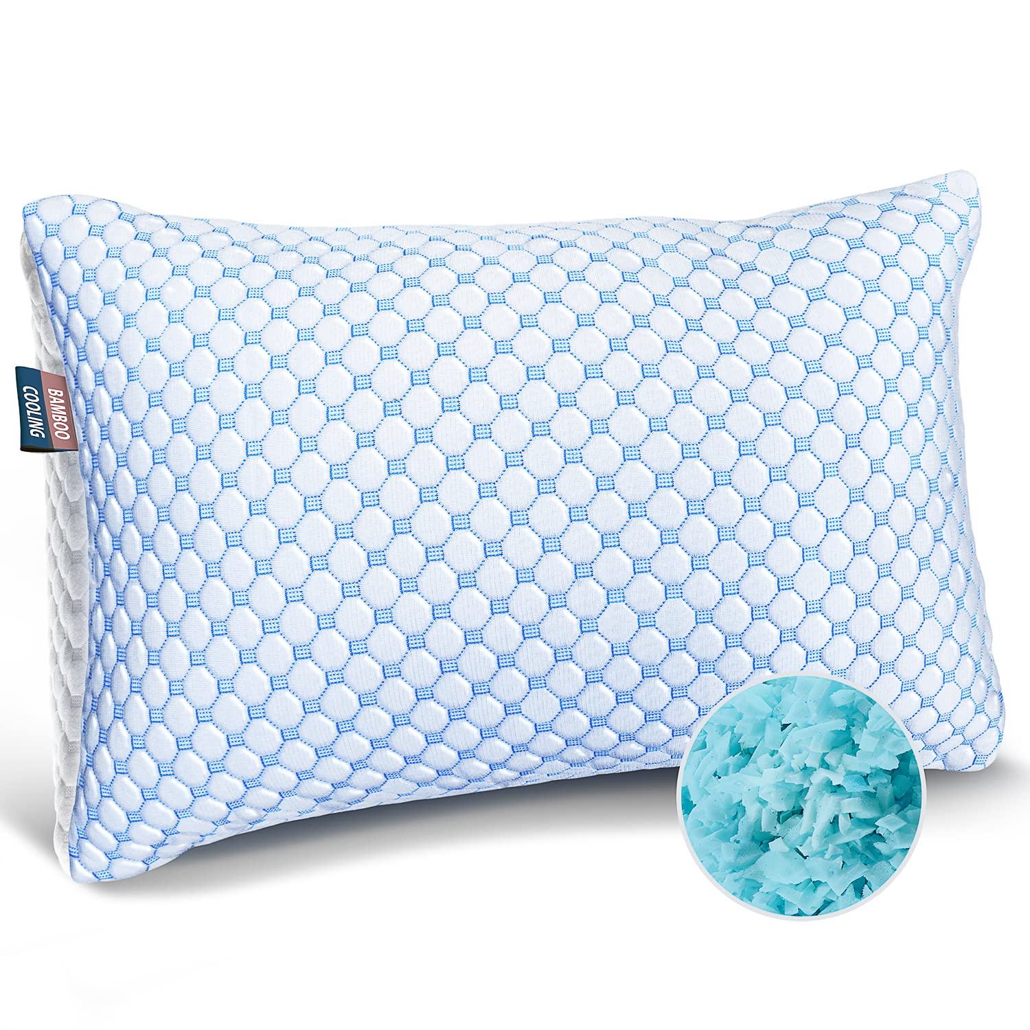 Gel Memory Foam Cooling Body Pillows, Set of Two