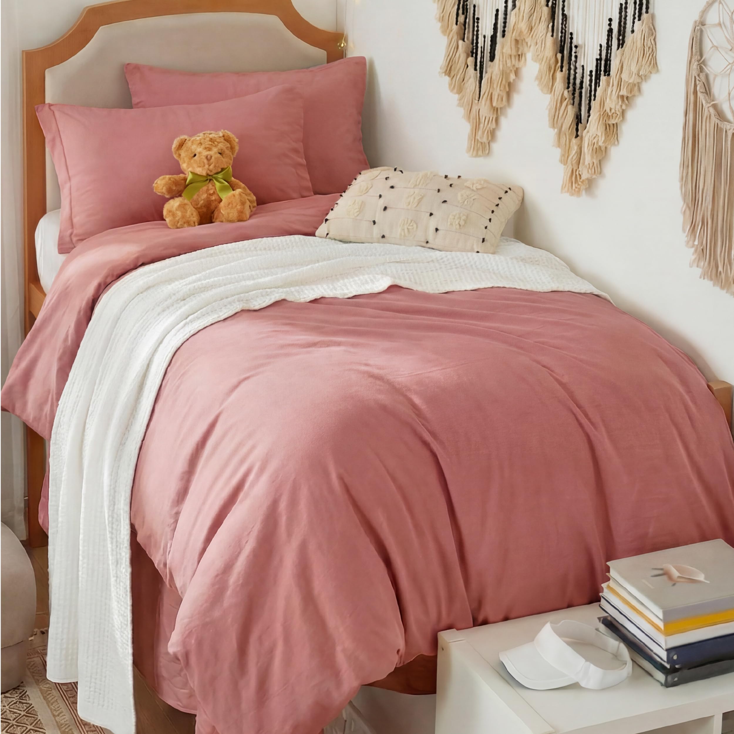 Bedsure Soft Prewashed Duvet Cover Set with Zipper Closure and Pillow Covers, Comforter Not Included