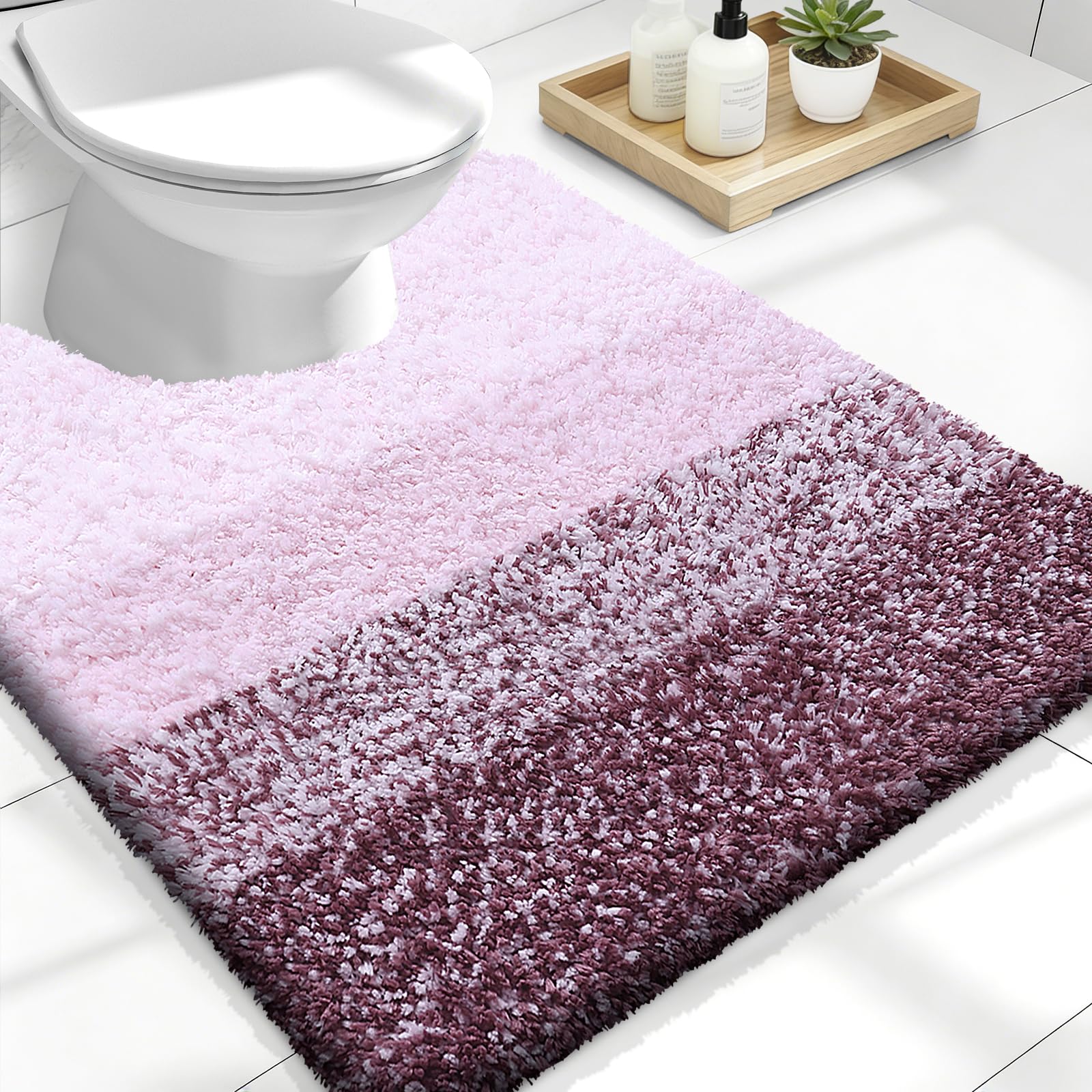 Plush Quick-Dry Absorbent Microfiber Bathroom Mat