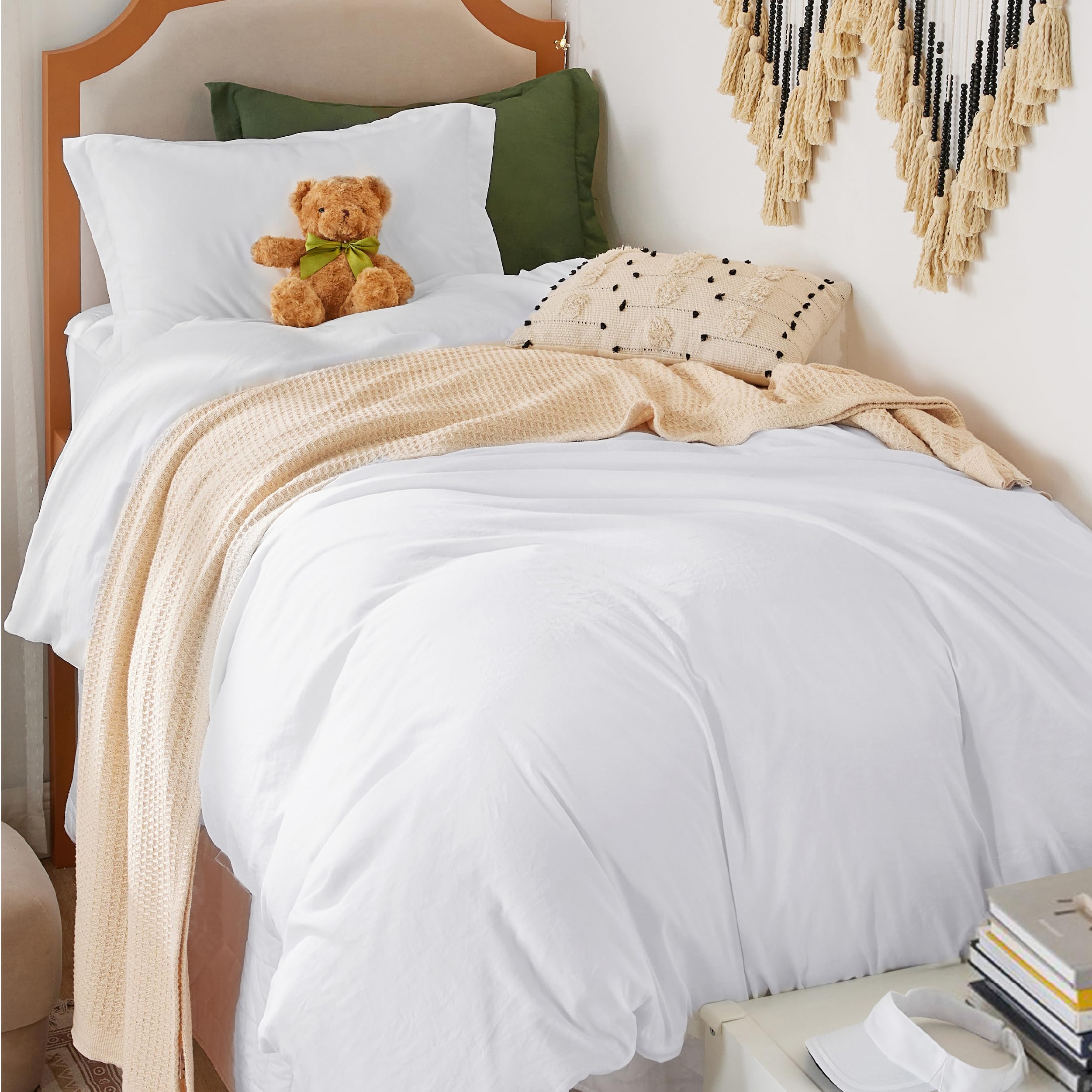 Bedsure Soft Prewashed Duvet Cover Set with Zipper Closure and Pillow Covers, Comforter Not Included
