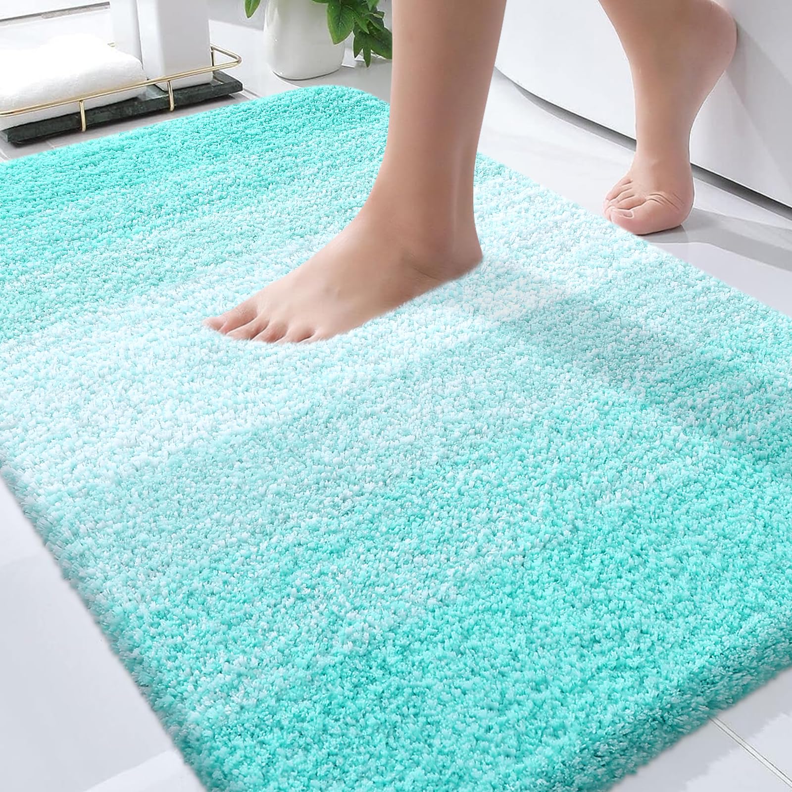 Plush Quick-Dry Absorbent Microfiber Bathroom Mat